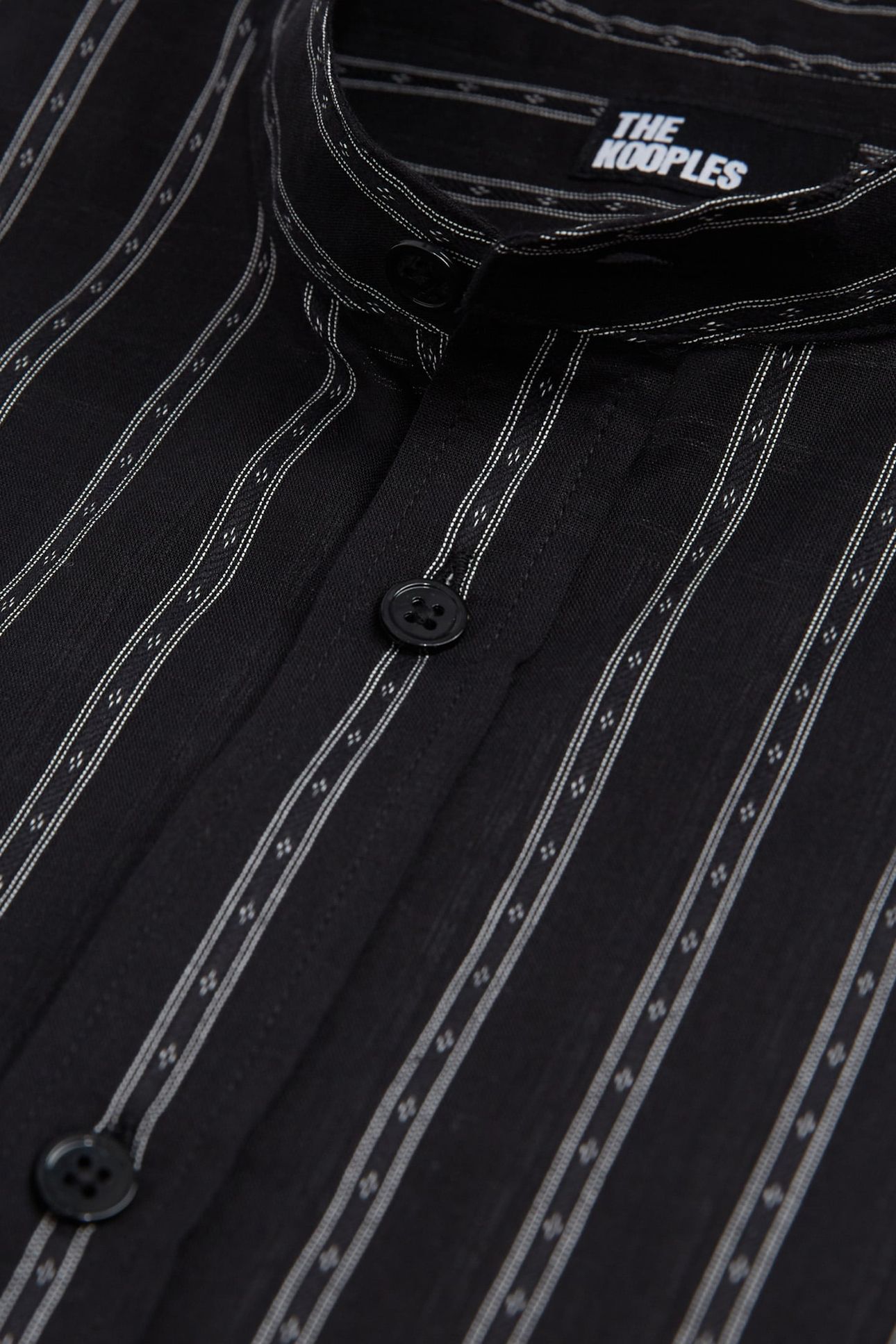 TUNISIAN COLLAR SHIRT BLACK 4
