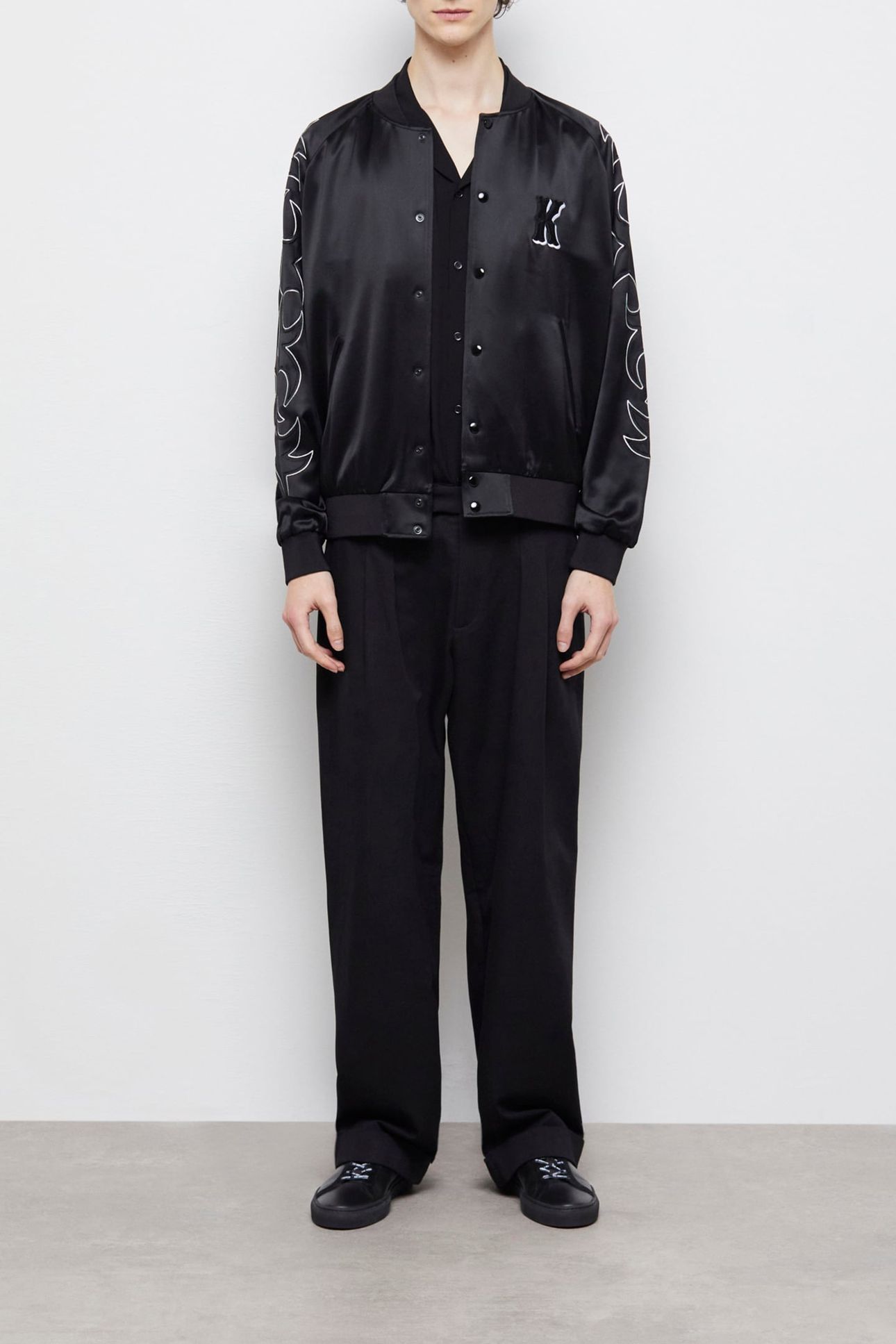 JACKET WITH RIBBED EDGES BLACK 1