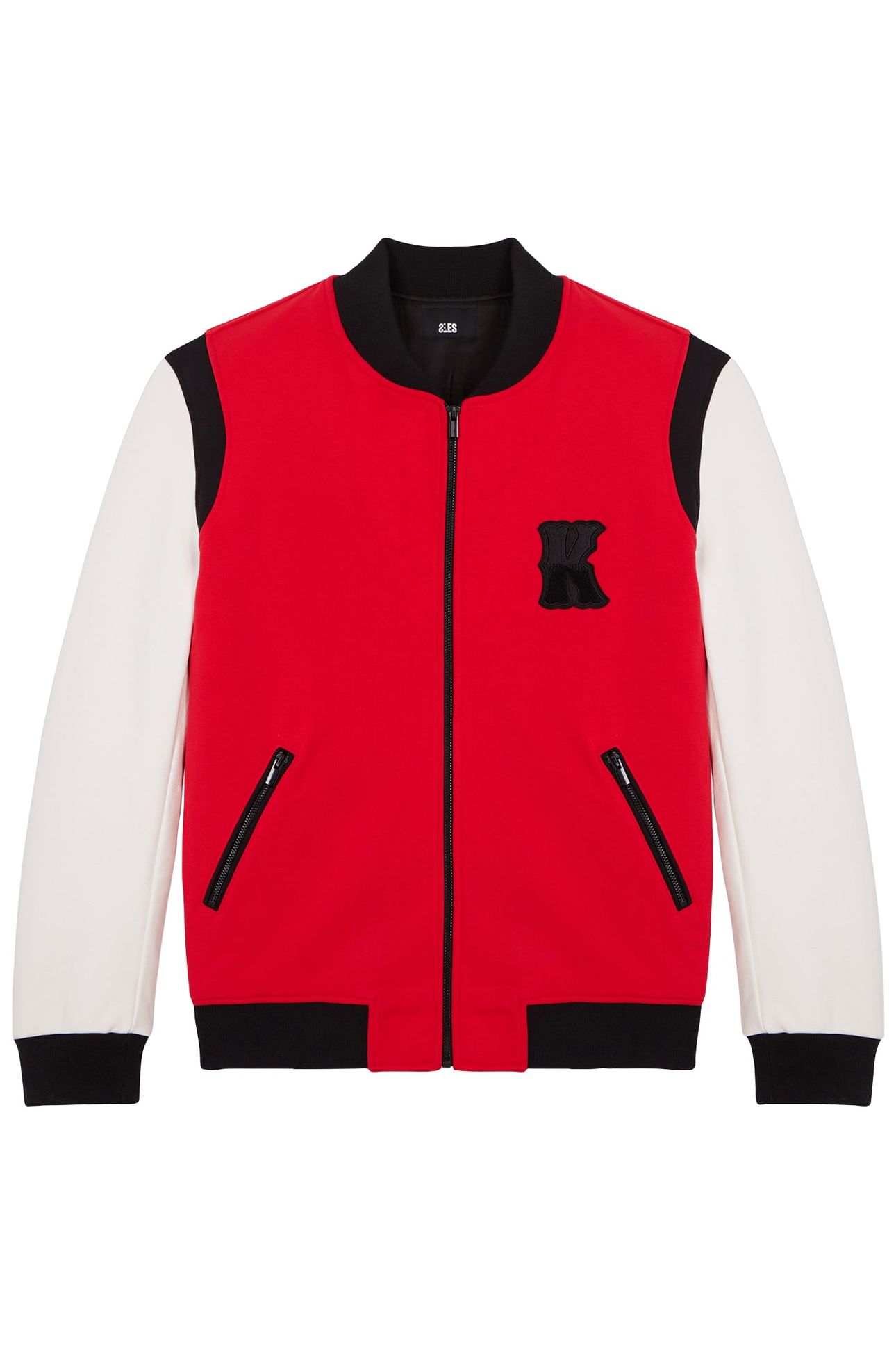 TEDDY WITH LEATHER SLEEVE AND K EMBROIDERY RED/WHITE 3