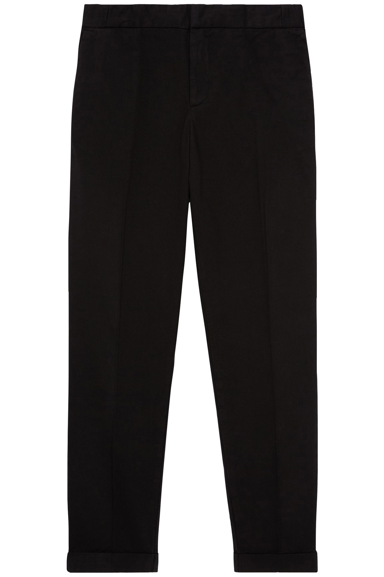 STRAIGHT PANTS WITH SEMI-ELASTICATED WAISTBAND BLACK 3