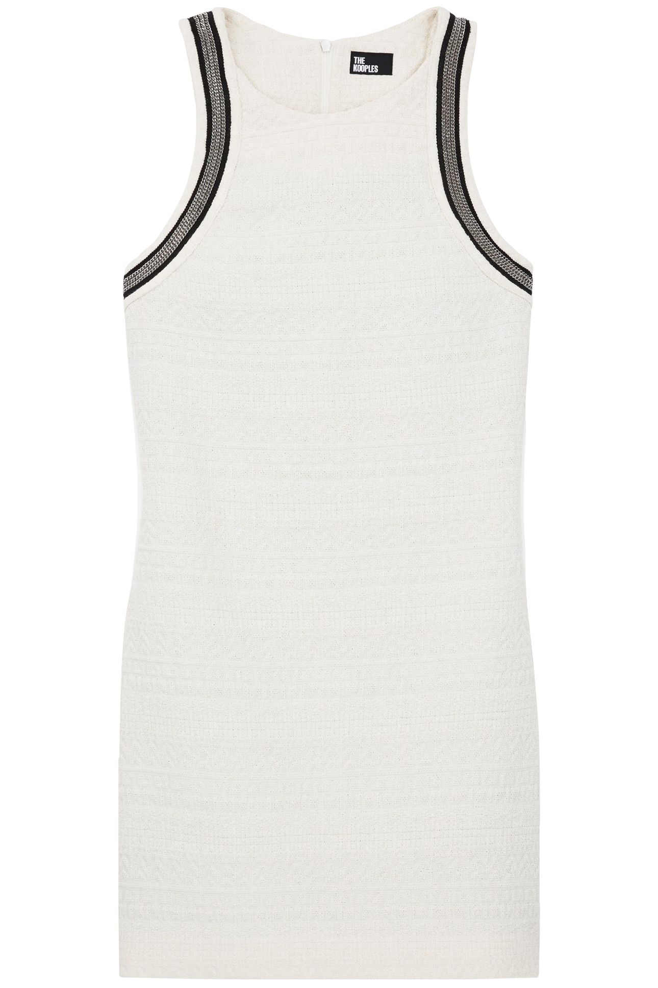 SLEEVELESS DRESS WITH CHAINS ECRU 4