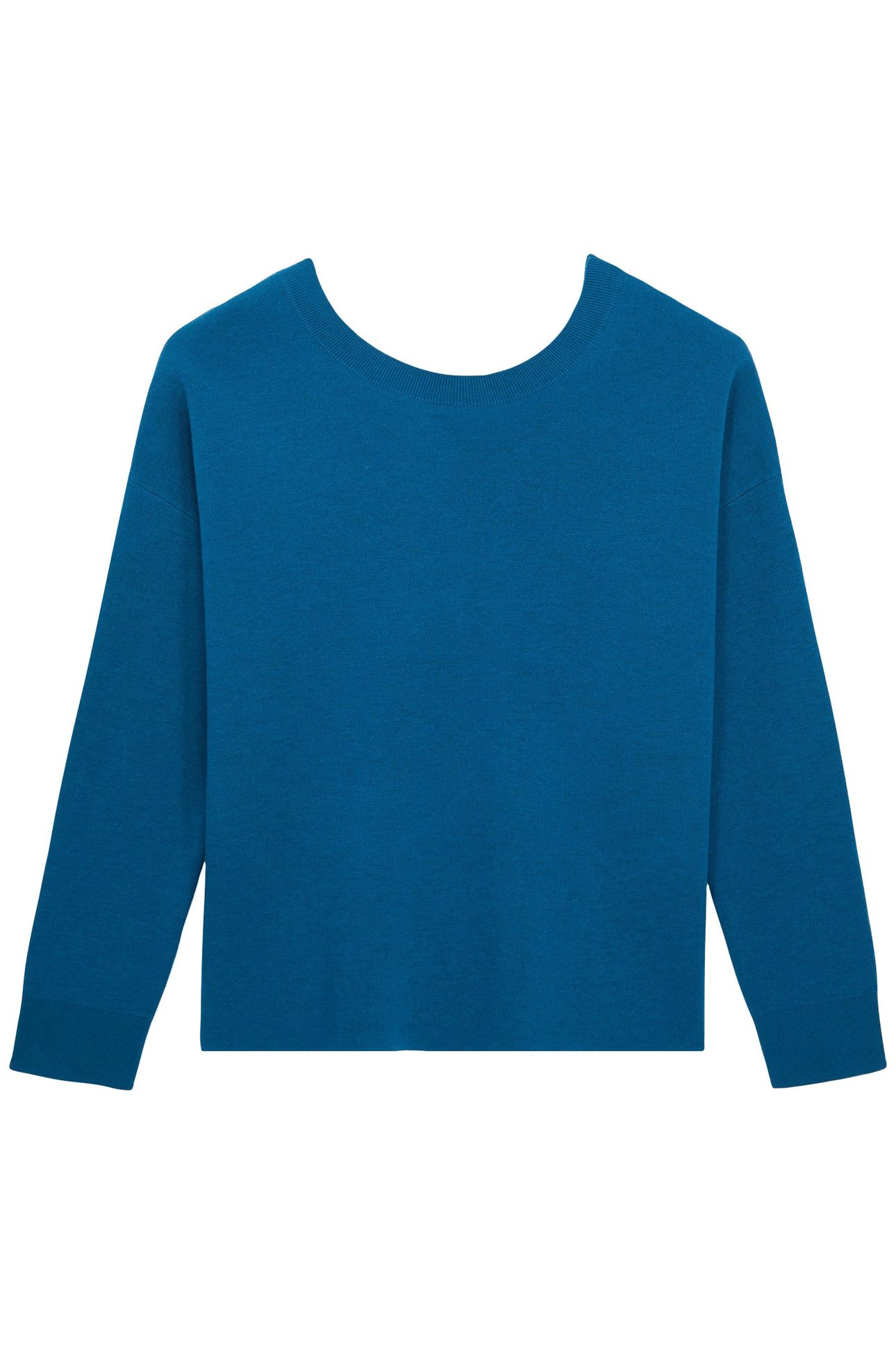 SWEATER WITH FAKE BUTTONS ON THE BACK MEDIUM BLUE 3
