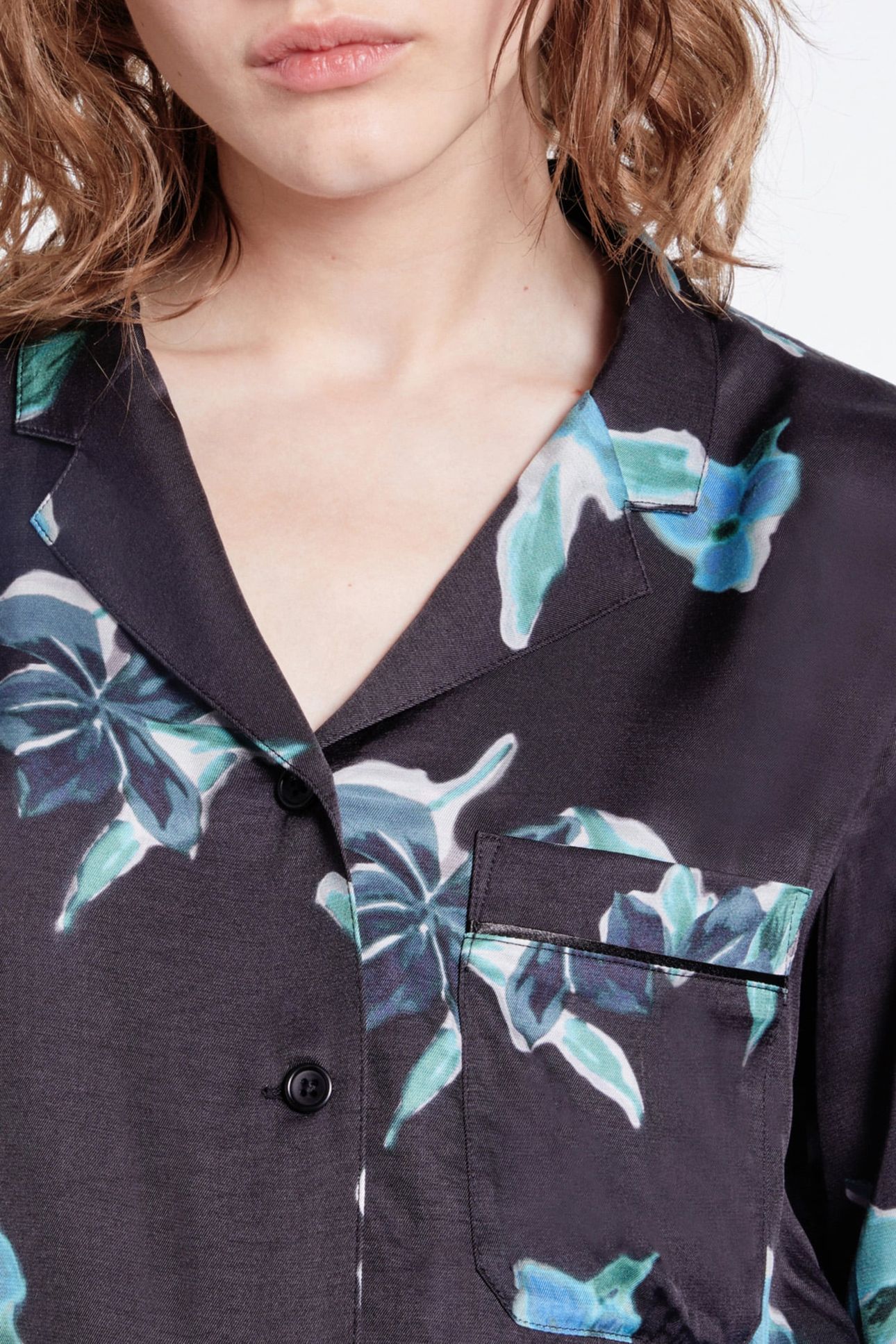 LONG SLEEVE SHIRT WITH CLASSIC COLLAR BLACK BLUE 7