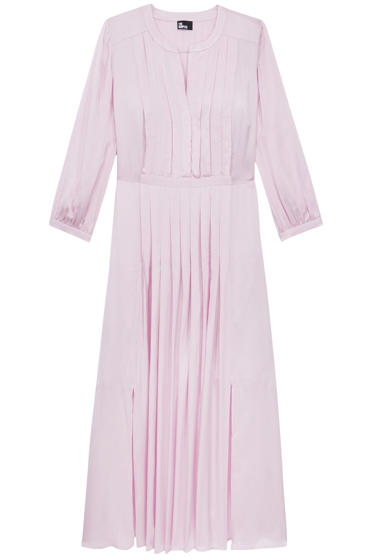 LONG PLEATED DRESS PALE PINK 3