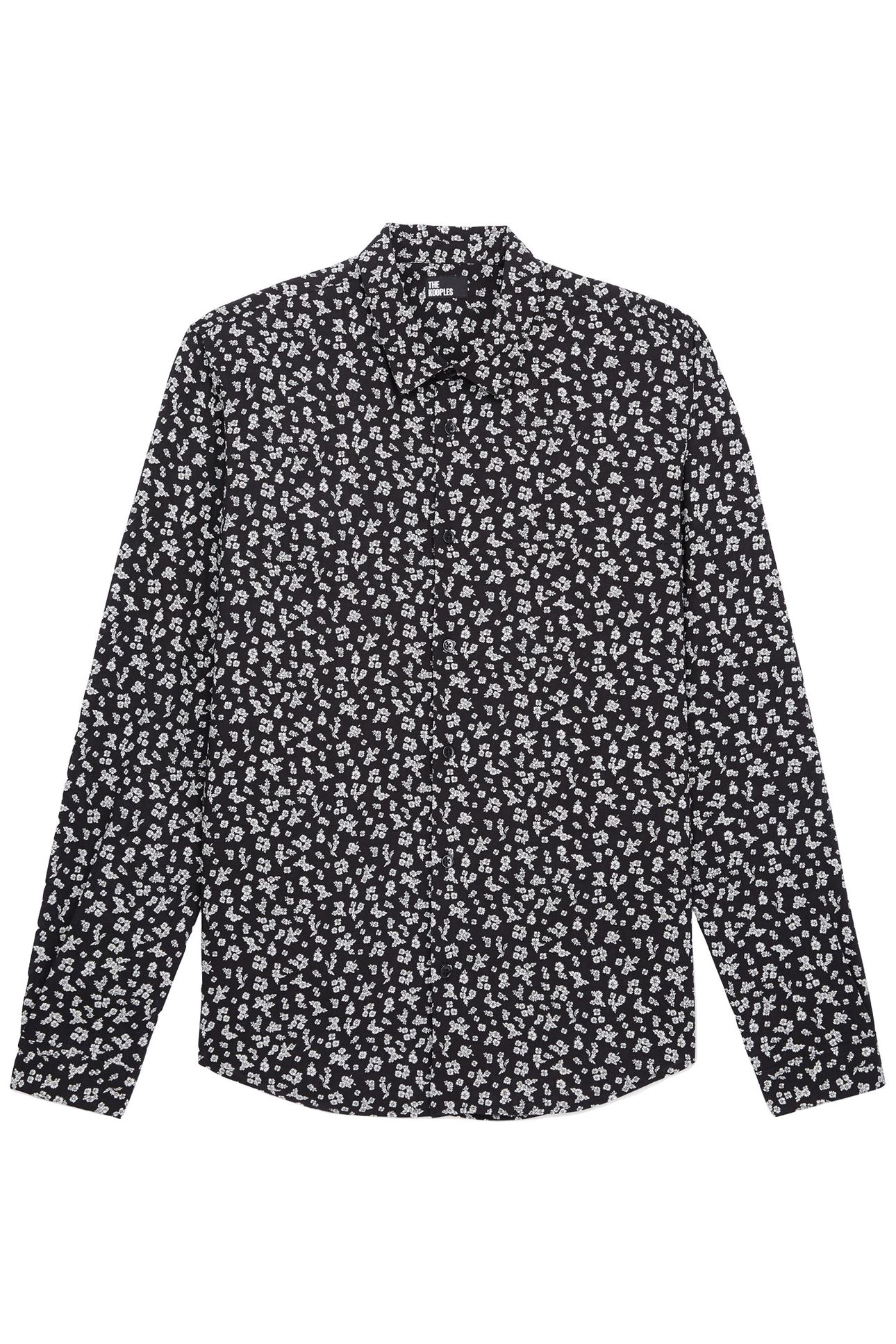 SLIM D LONG SLEEVE SHIRT BLACK-ECRU 4