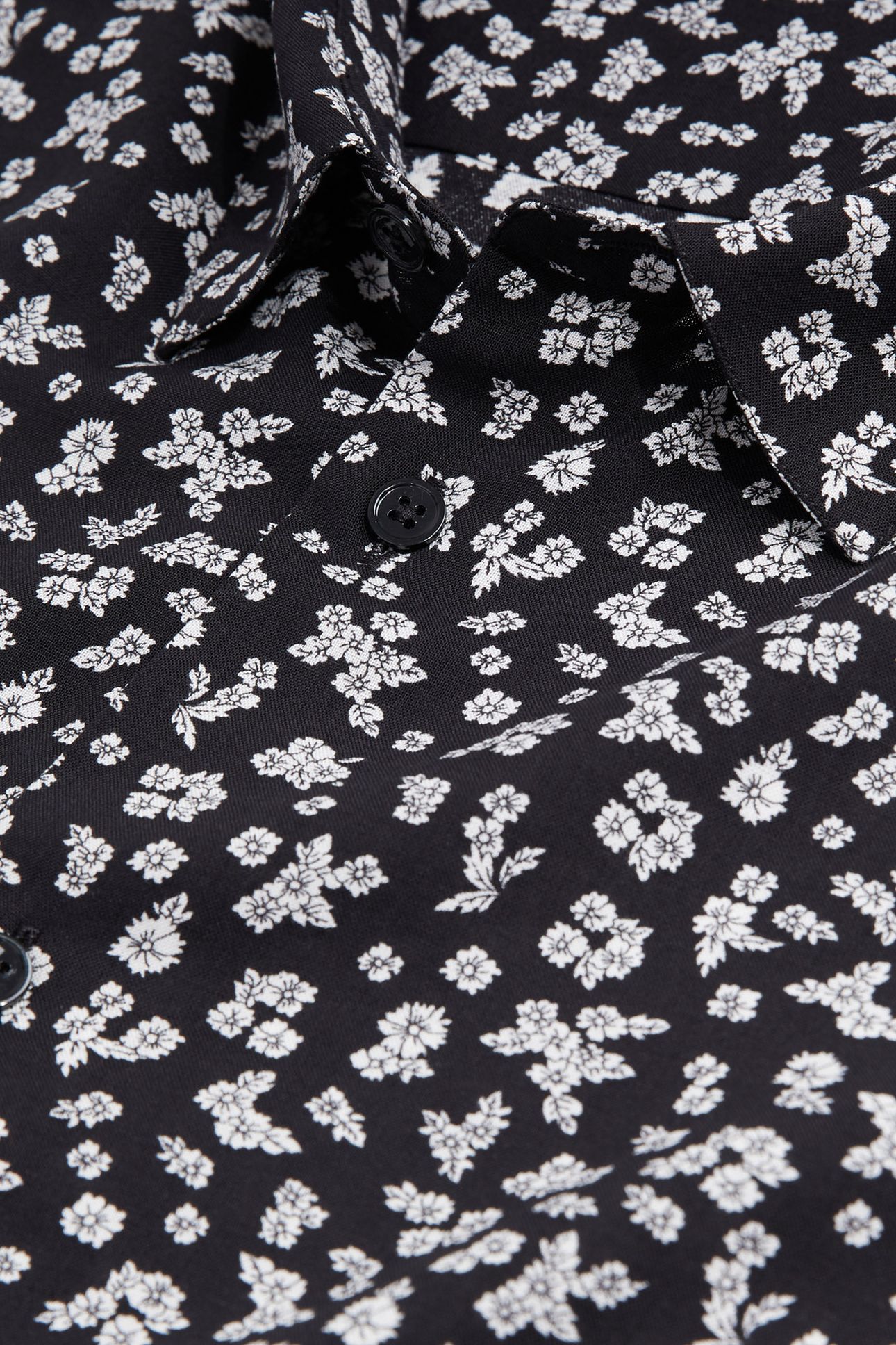 SLIM D LONG SLEEVE SHIRT BLACK-ECRU 7