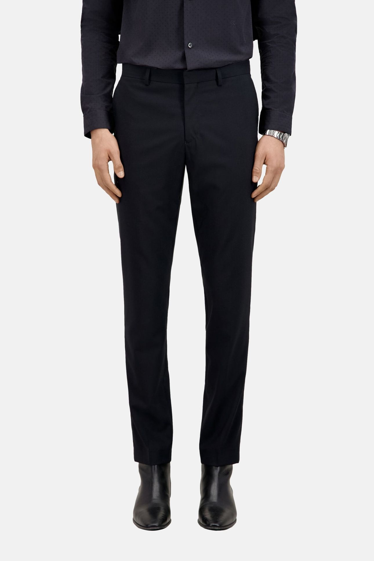 FITTED SUIT PANTS DARK NAVY 1