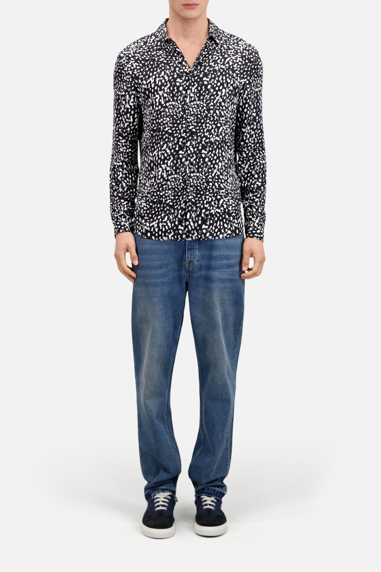 LONG SLEEVE SHIRT BLACK WHITE 2