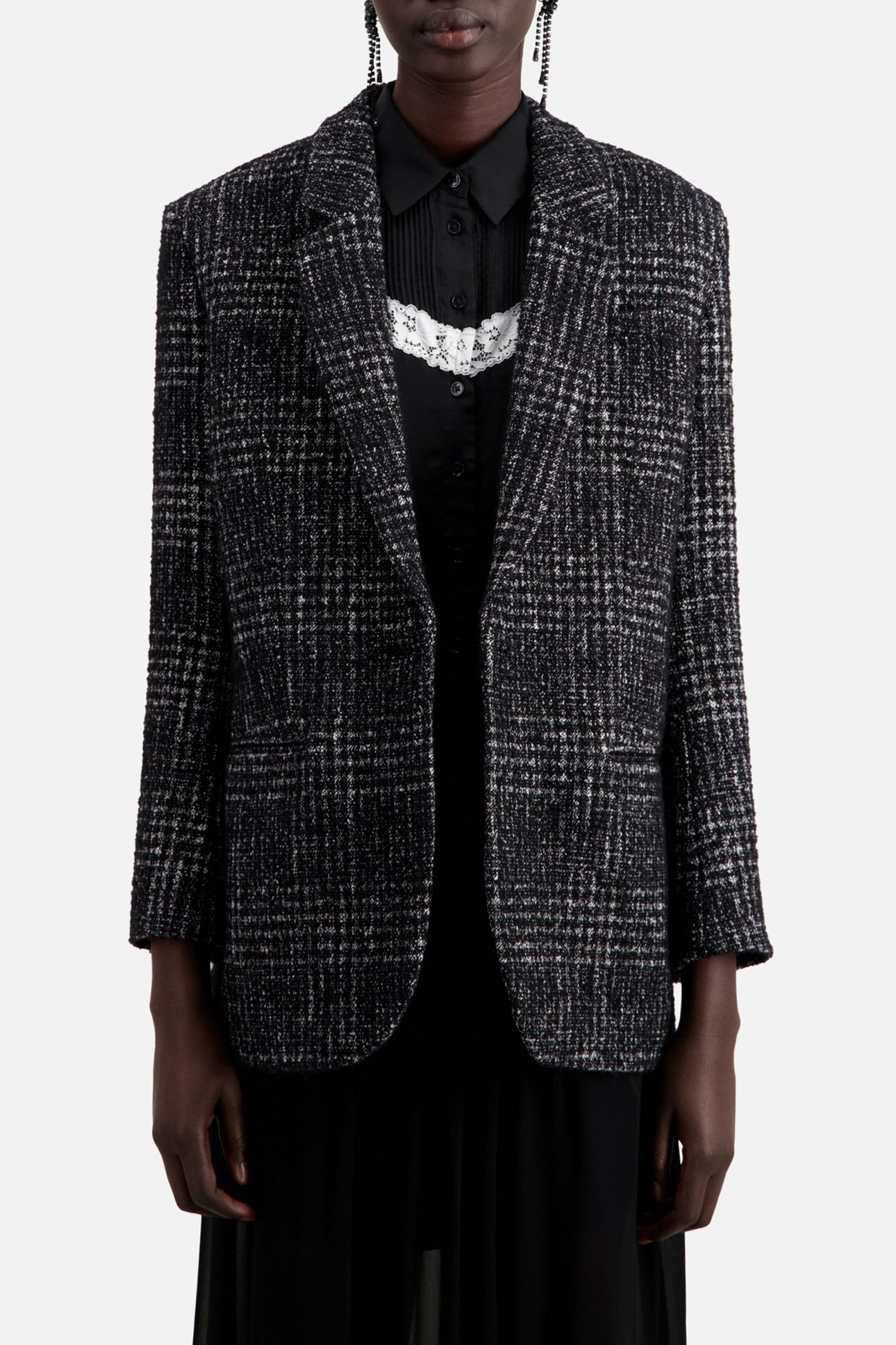 SUIT JACKET ONLY BLACK WHITE 1