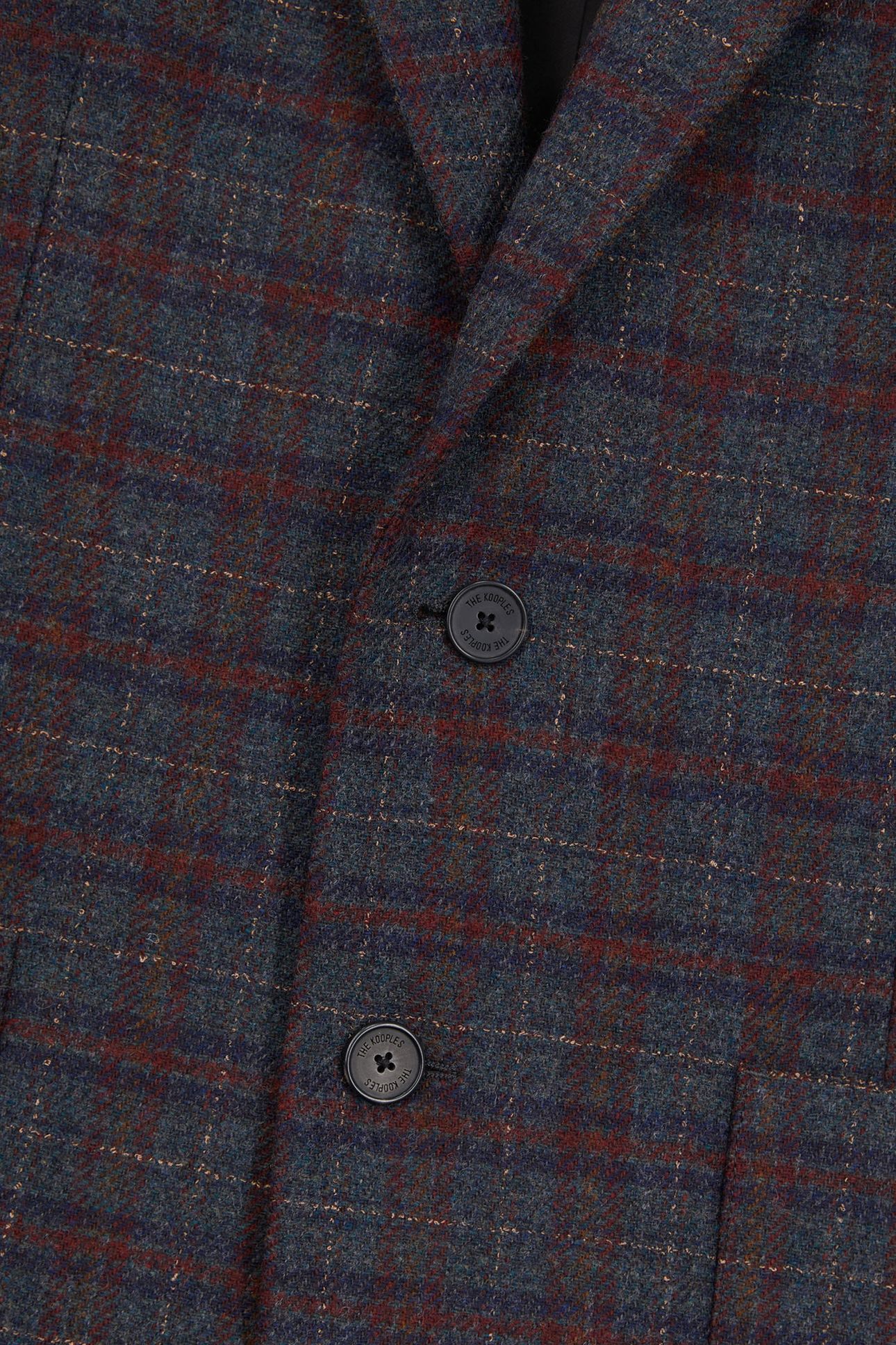 PLAID JACKET WITH LEATHER ELBOW PADS CARREAUX 4