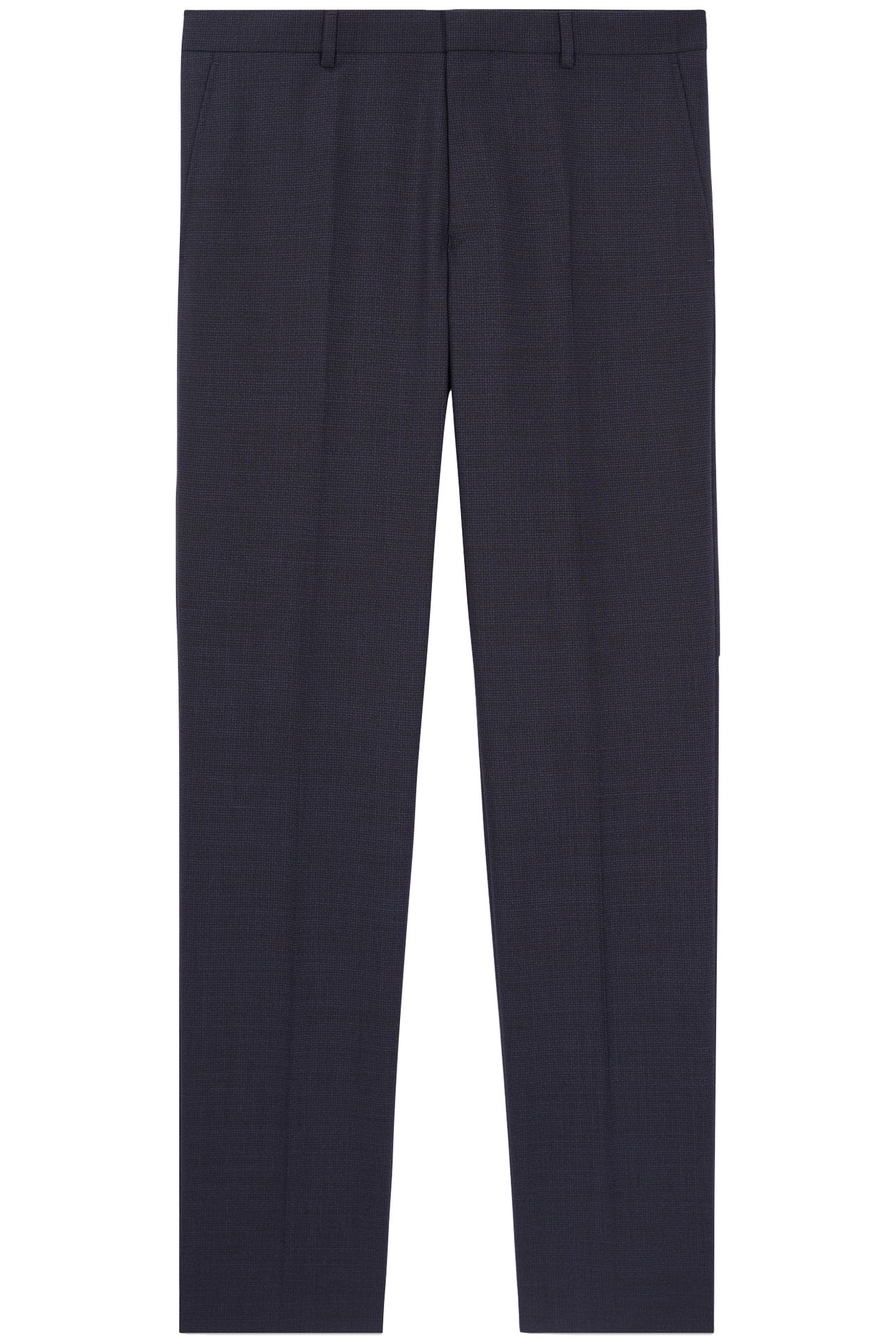 FITTED PLAID SUIT TROUSERS NAVY/BLACK 3