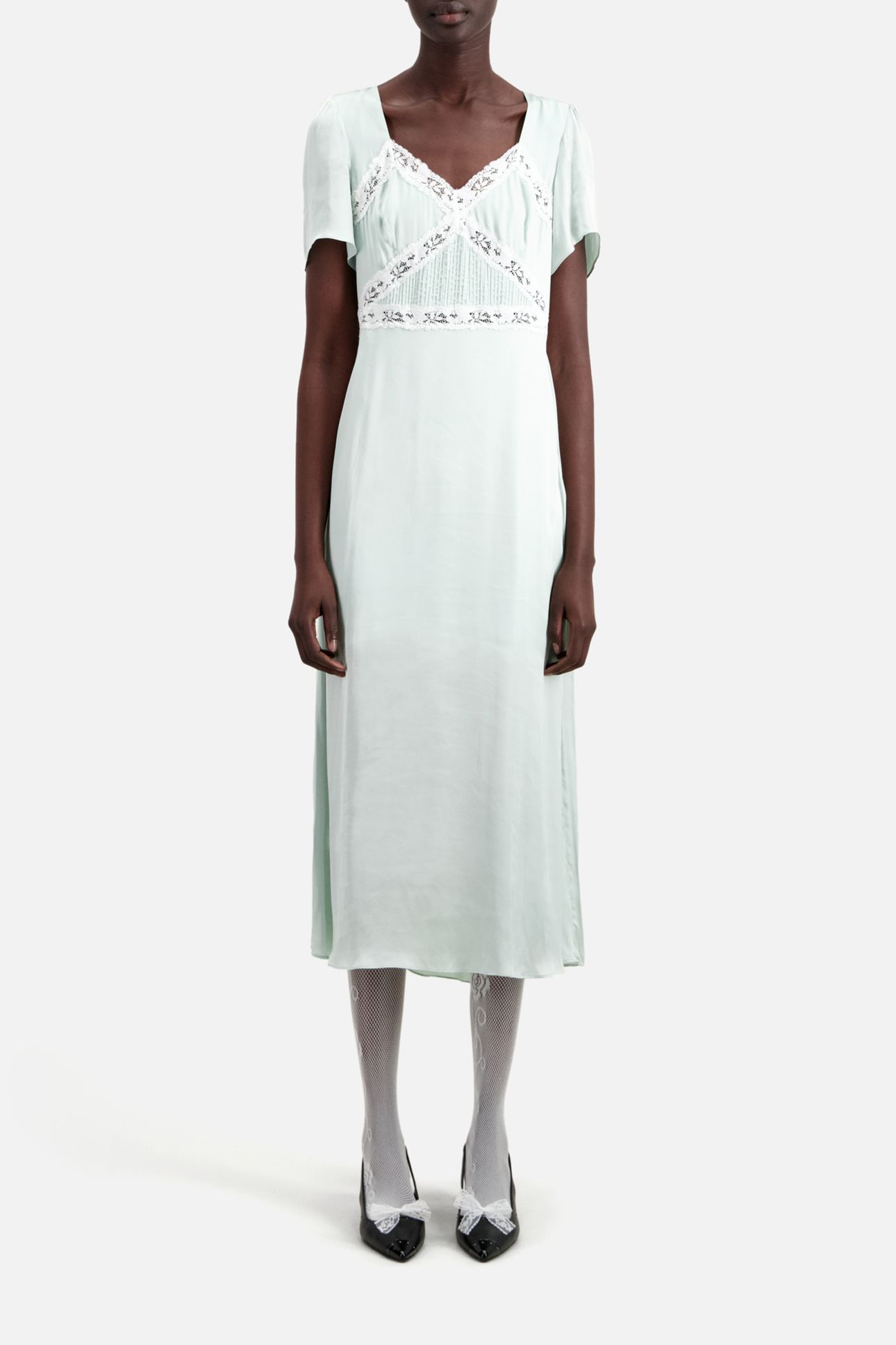 MC LONG DRESS WITH LACE TOP OCEAN 2