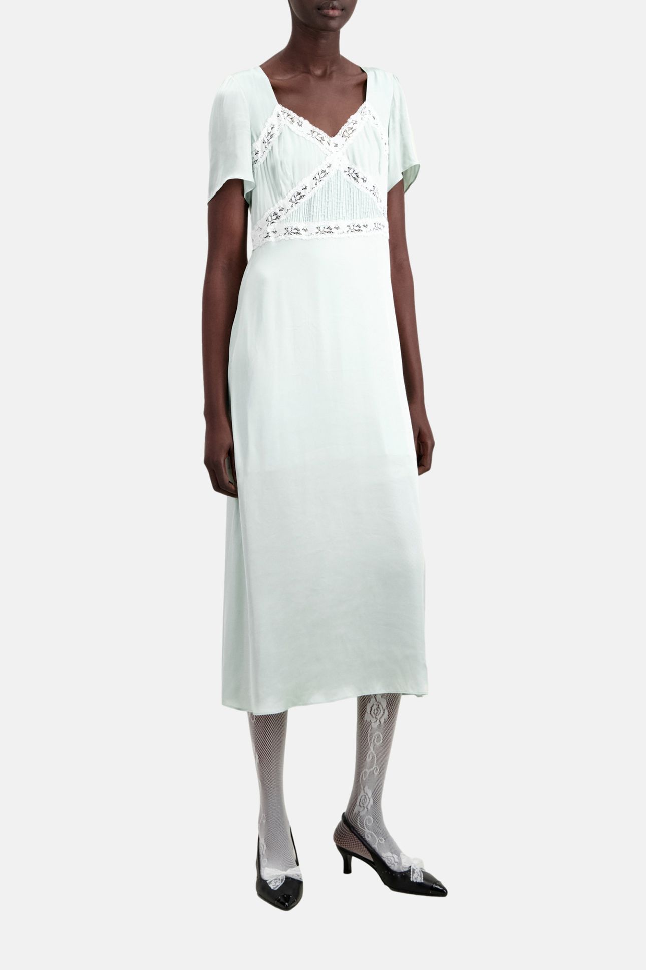 MC LONG DRESS WITH LACE TOP OCEAN 5