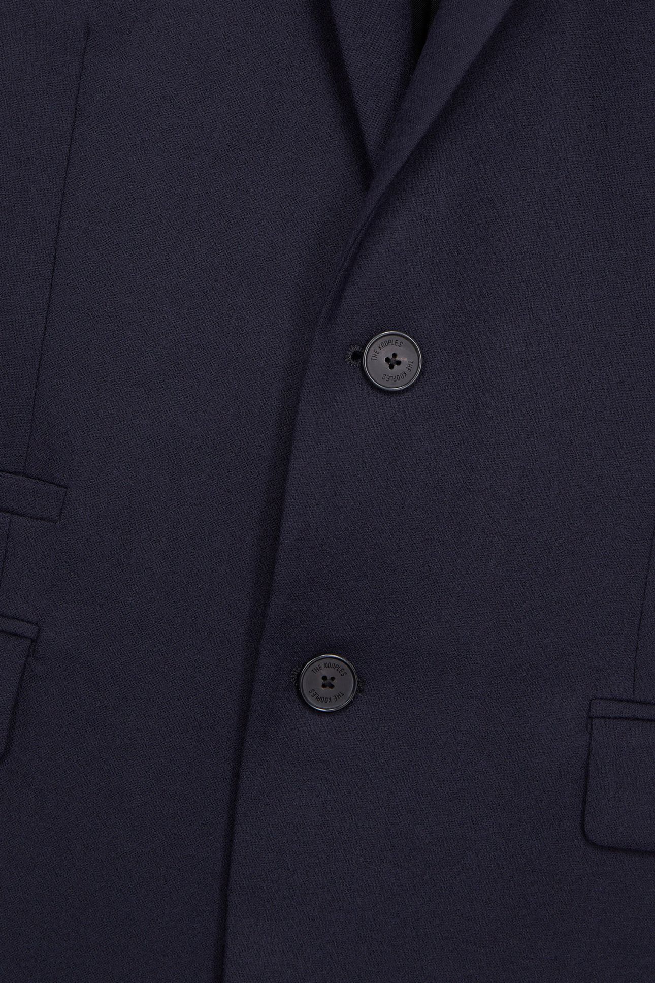FITTED FLANNEL SUIT JACKET NAVY 6