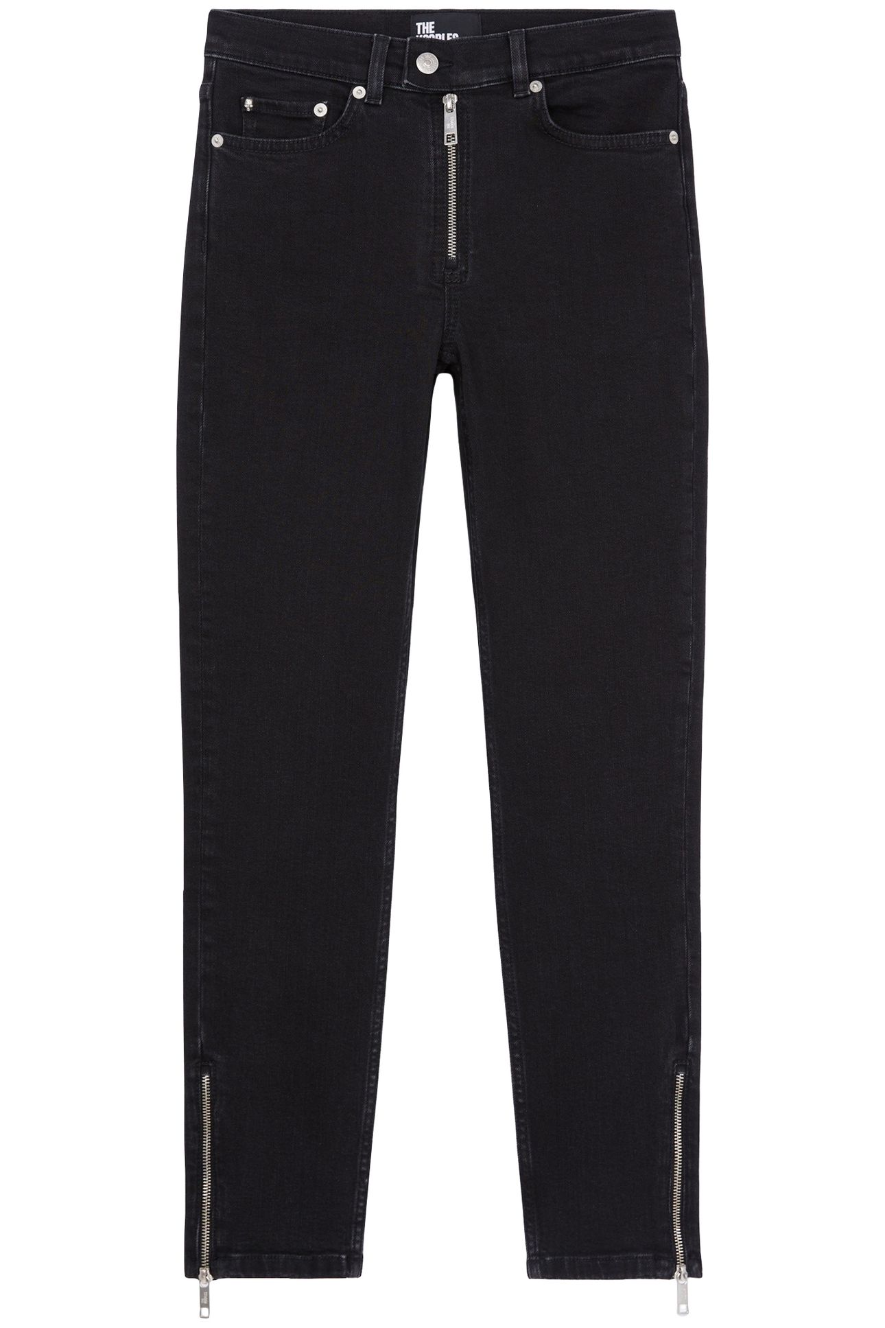 DENIM MOTORCYCLE JEANS WITH ZIPS 4