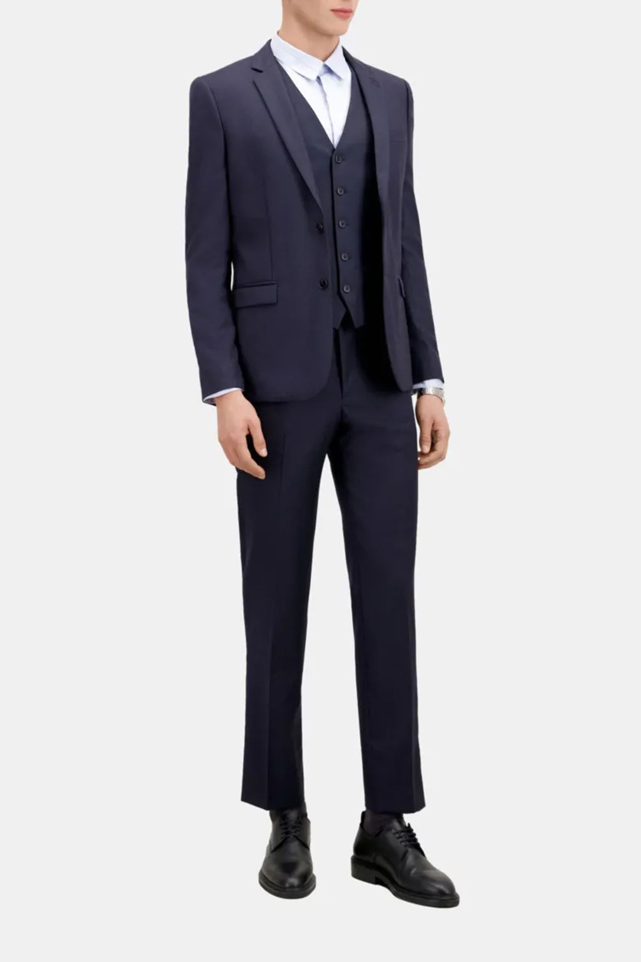 CLASSIC SINGLE-BREASTED SUIT JACKET NAVY 2