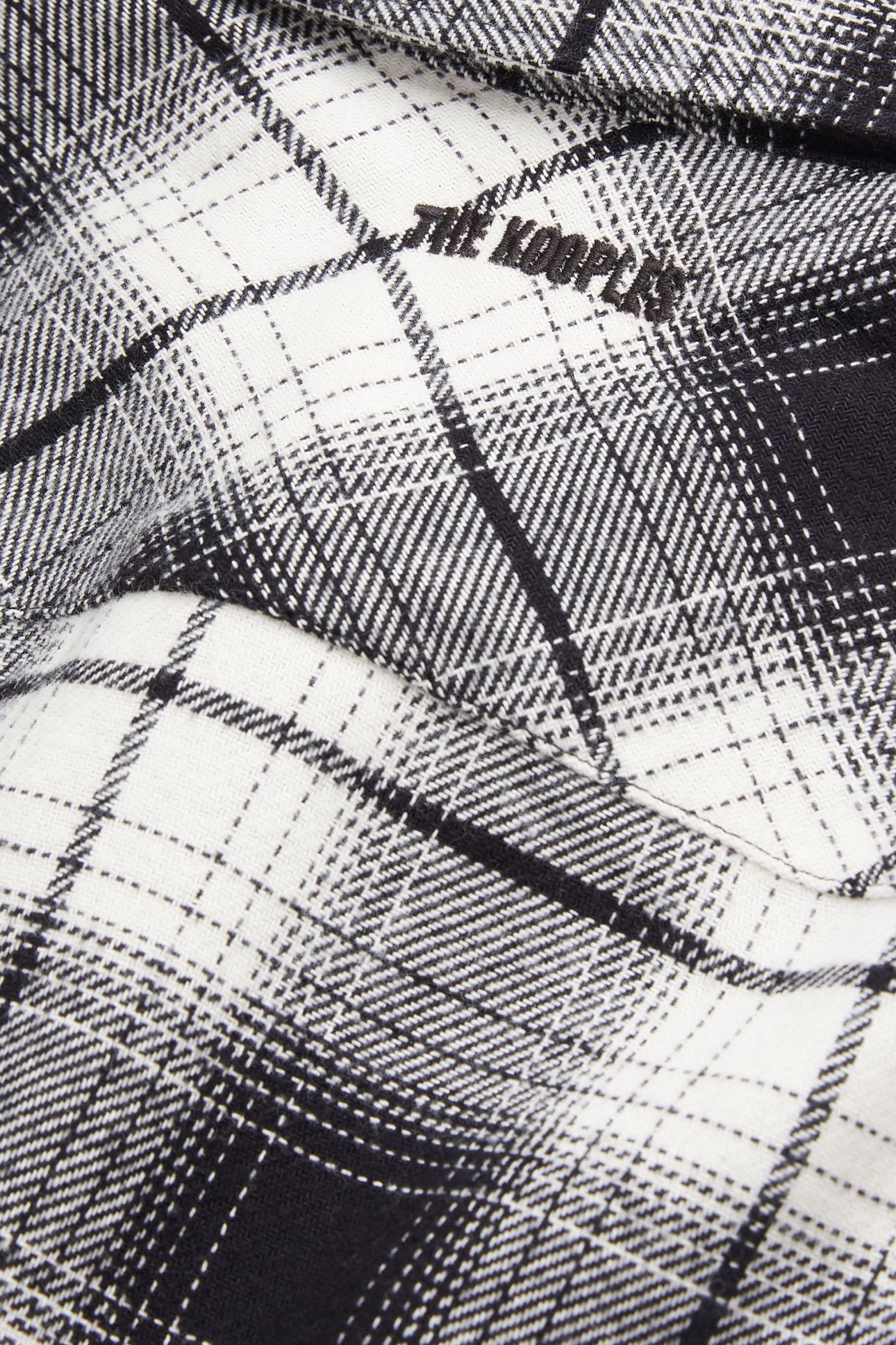 LONG-SLEEVED PLAID SHIRT BLACK WHITE 7