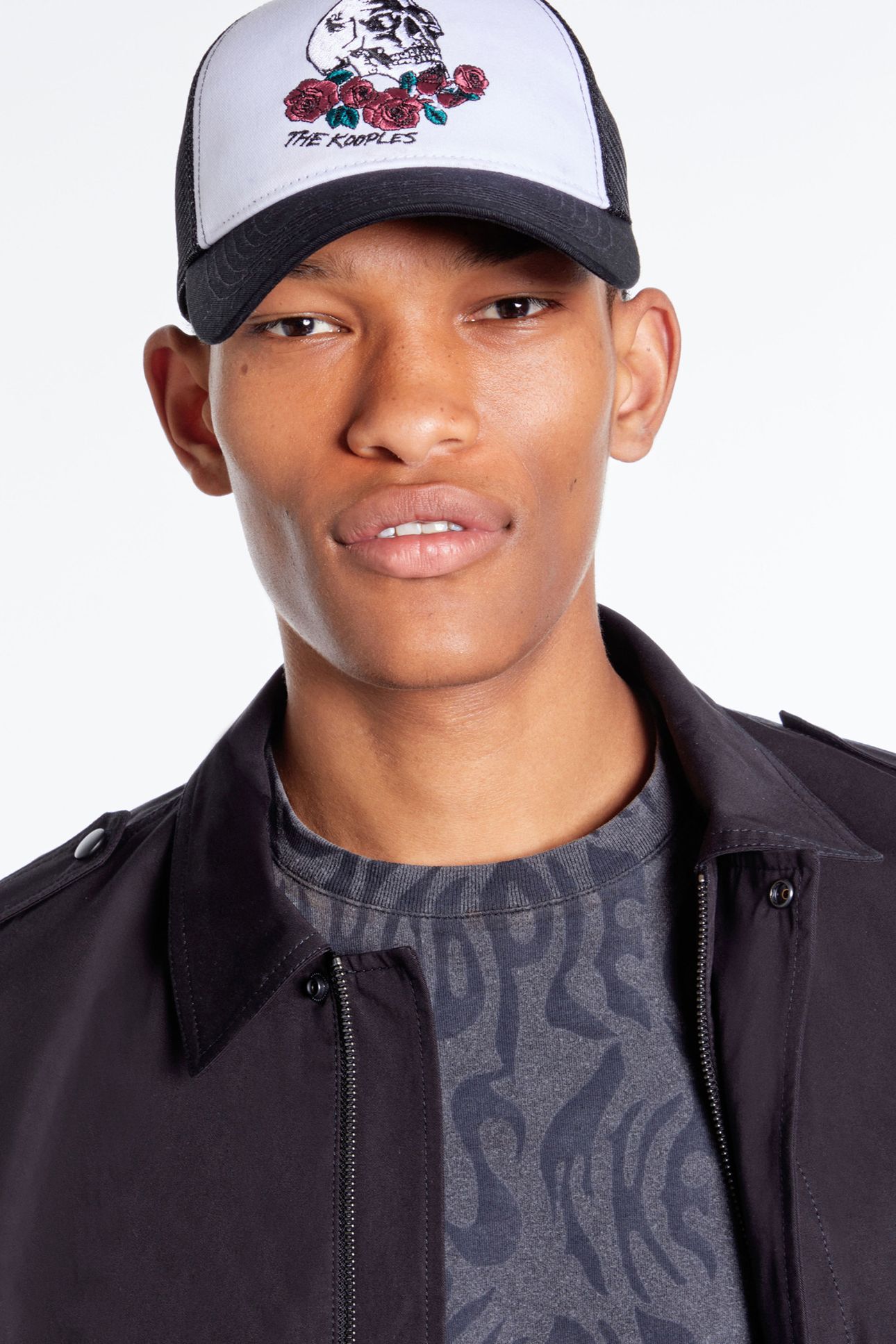 JACKET WITH COLLAR AND FRONT PATCH POCKETS BLACK 4