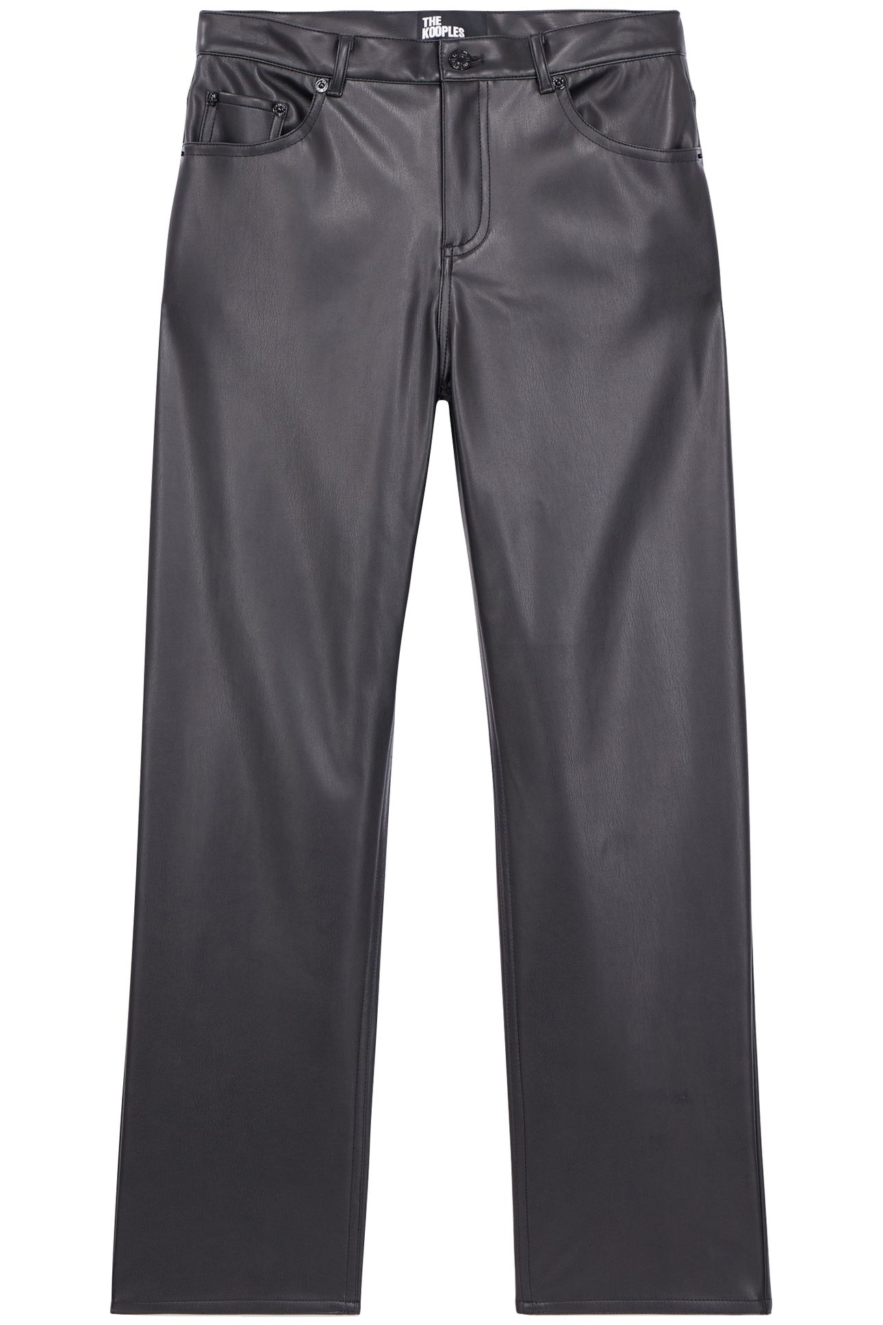 FAUX LEATHER PANTS BLACK 1
