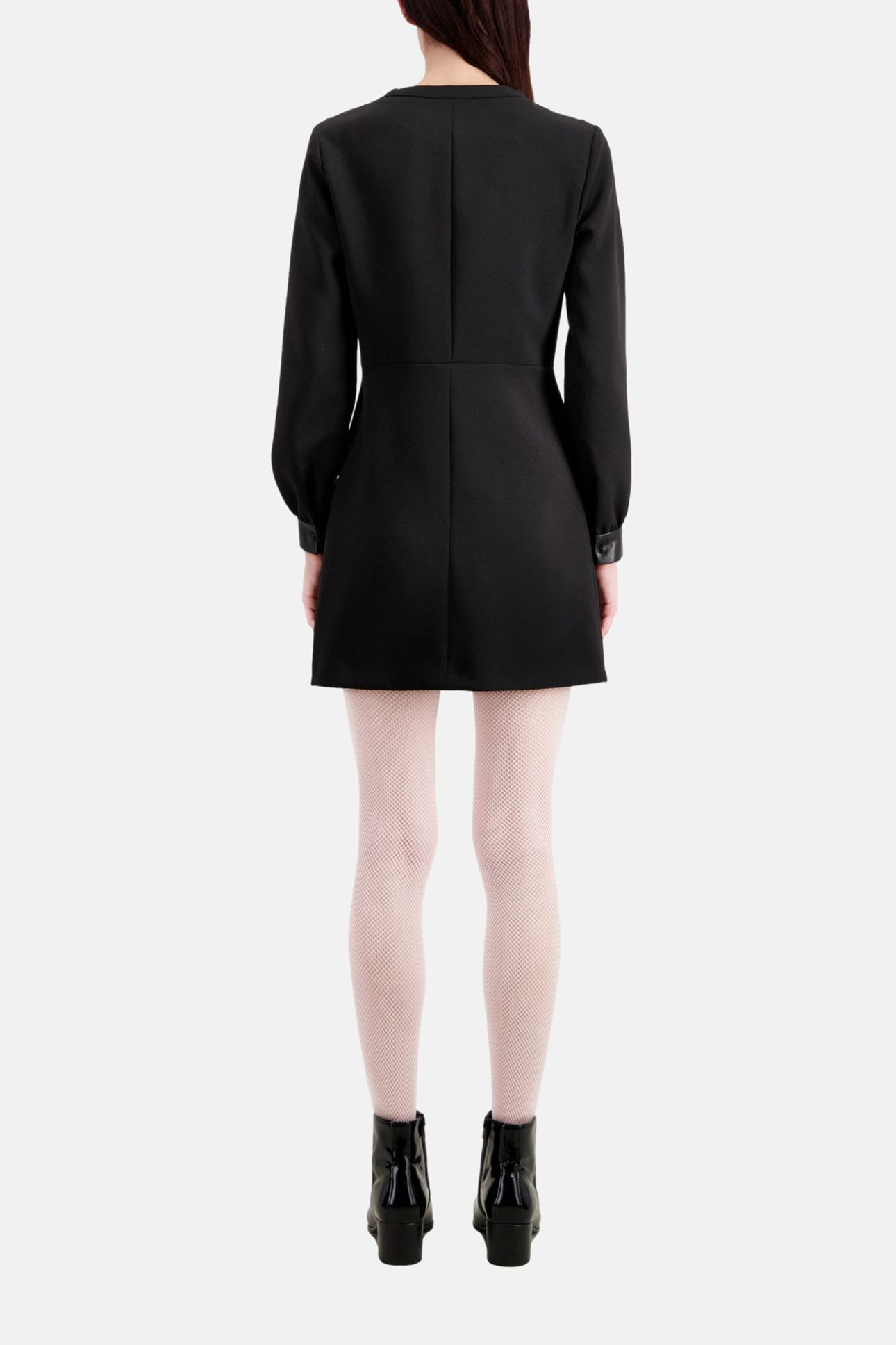 SHORT DRESS ML SHOULDER SNAPS BLACK 3