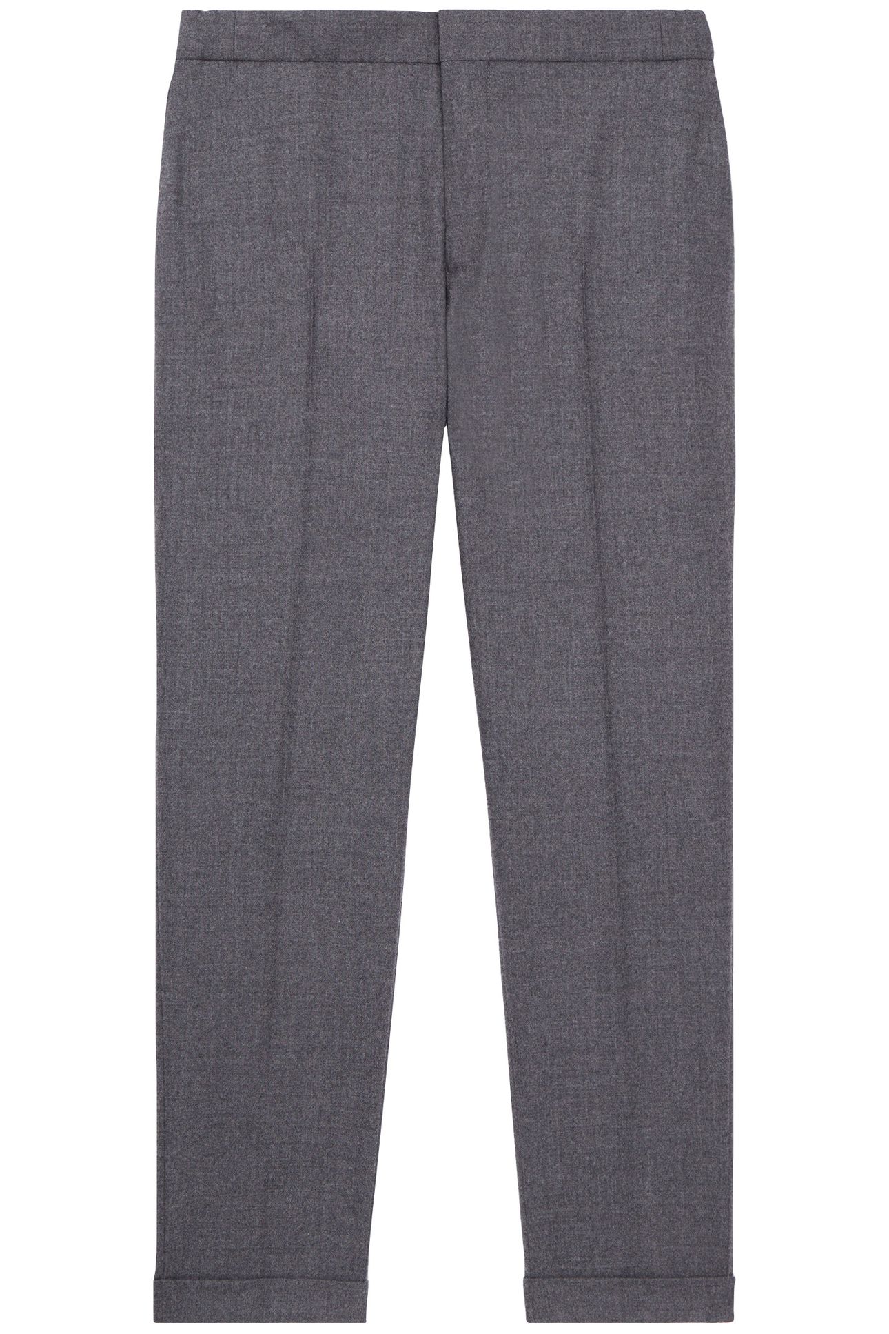 SEMI-ELASTIC FLANNEL SUIT TROUSERS GREY 4