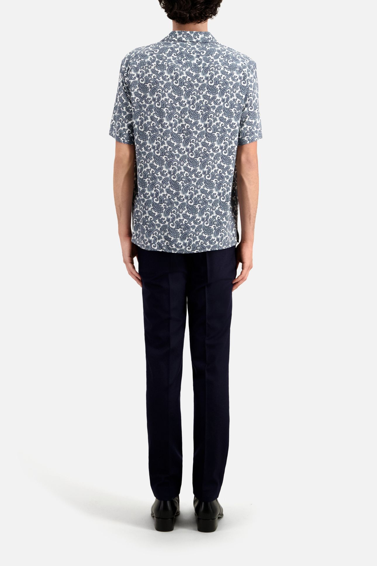 WAKO SHORT-SLEEVED SHIRT WHITE-BLUE 2
