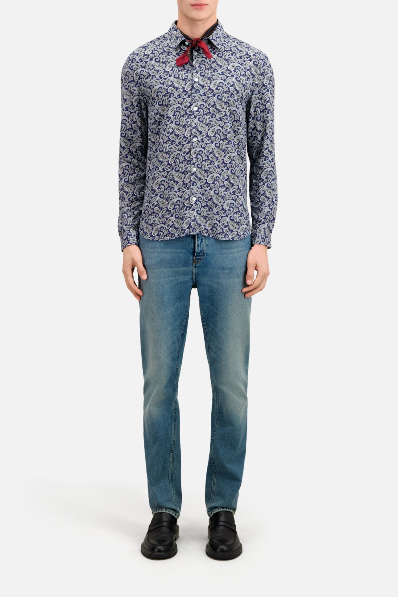 LONG SLEEVE SHIRT WITH CLASSIC COLLAR NAVY/BLUE 2