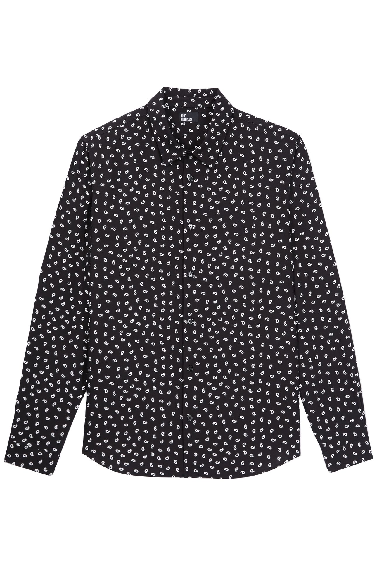 LONG SLEEVE SHIRT WITH CLASSIC COLLAR BLACK WHITE 4