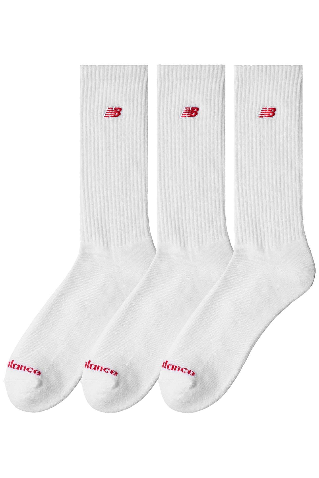 UNISEX PATCH LOGO CREW 3 PACK WHITE 2