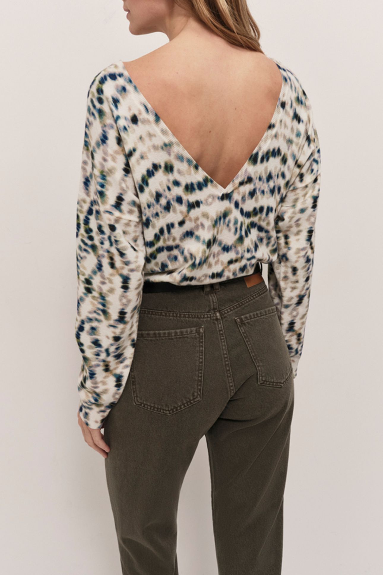 TUCSON - ECRU SWEATER WITH PEARL TREASURE PRINT 2