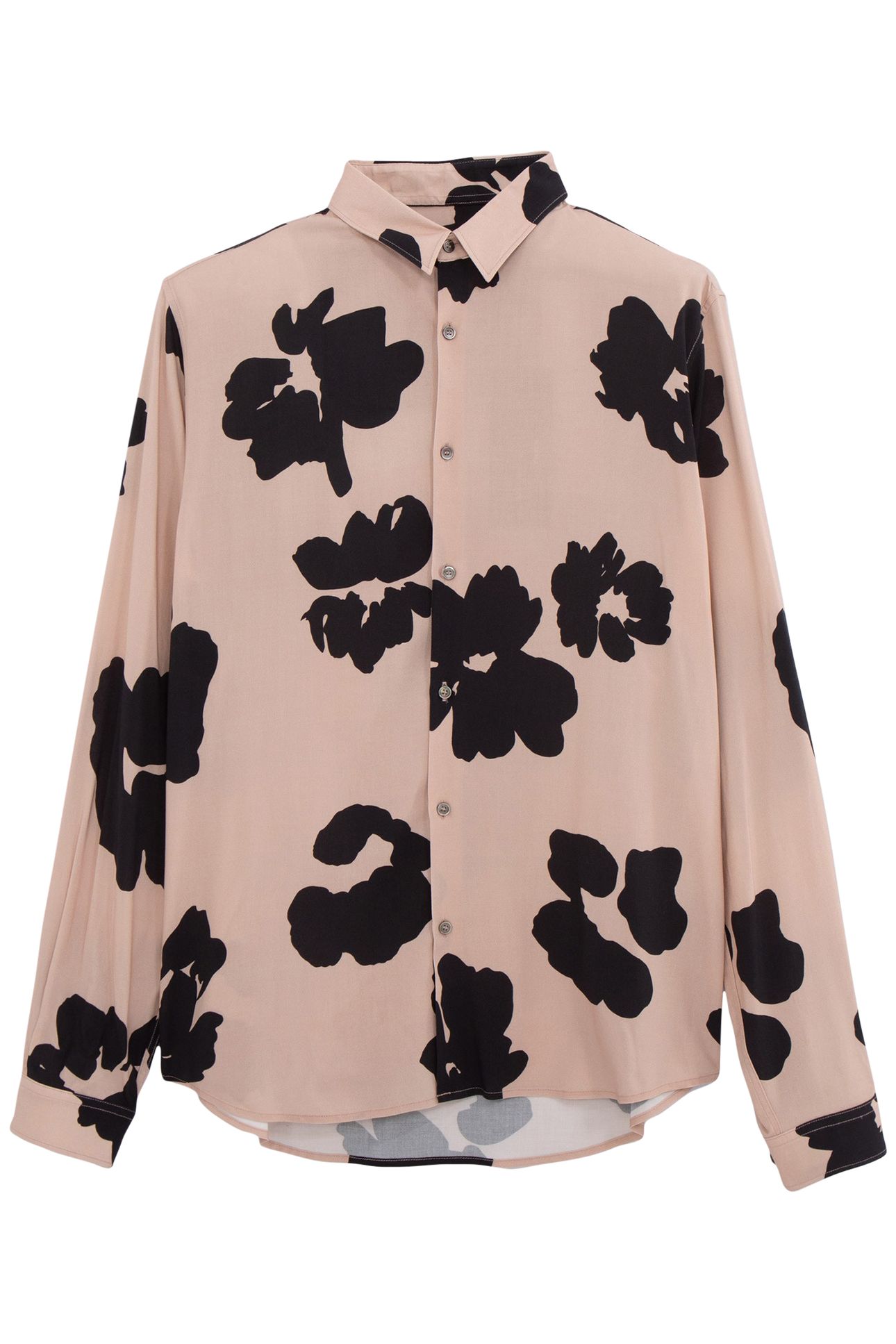 PURE EDITION-MAN'S MAXI FLORAL SLIM ROSEWOOD SHIRT 4