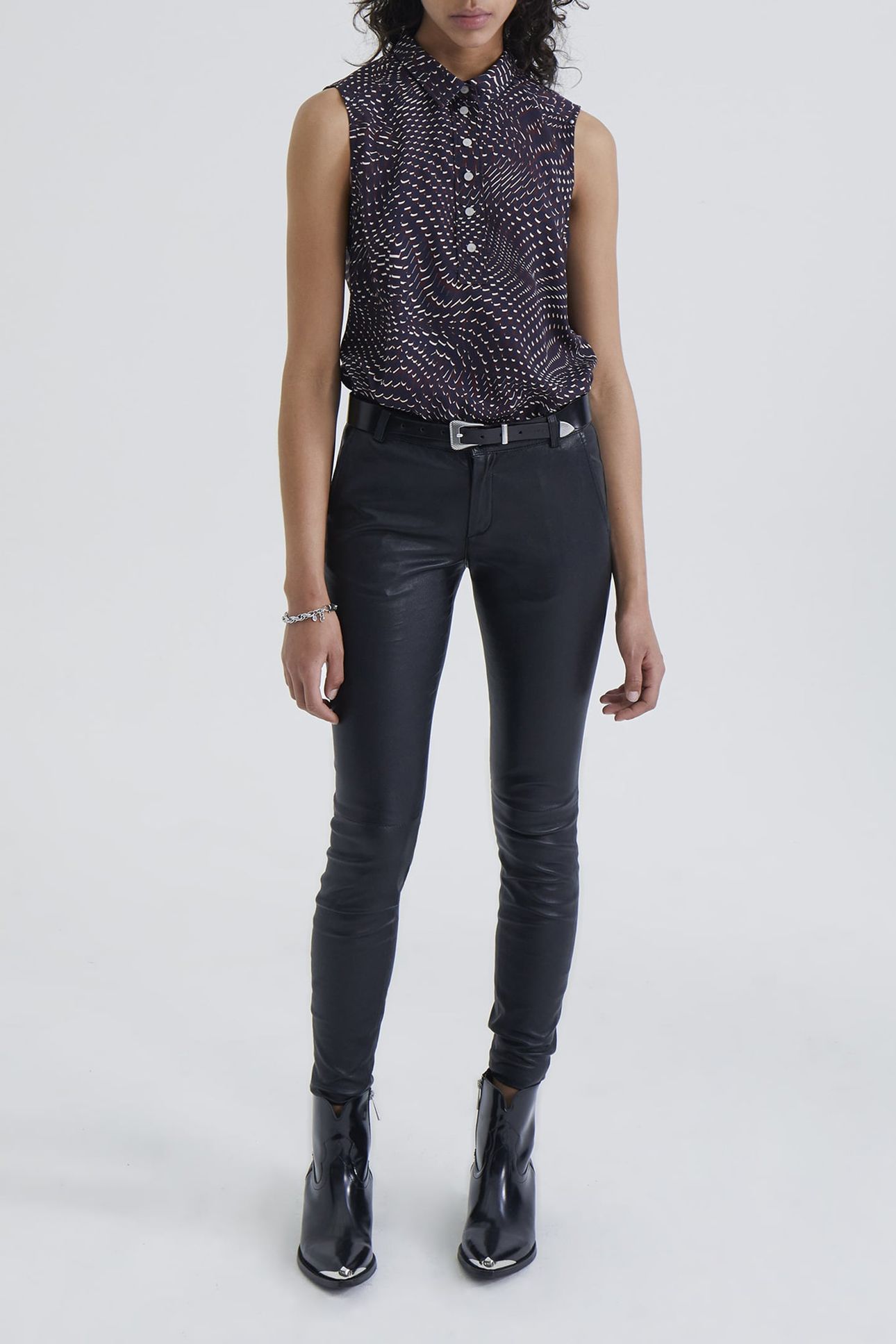 BLACK LAMBSKIN TROUSERS 5