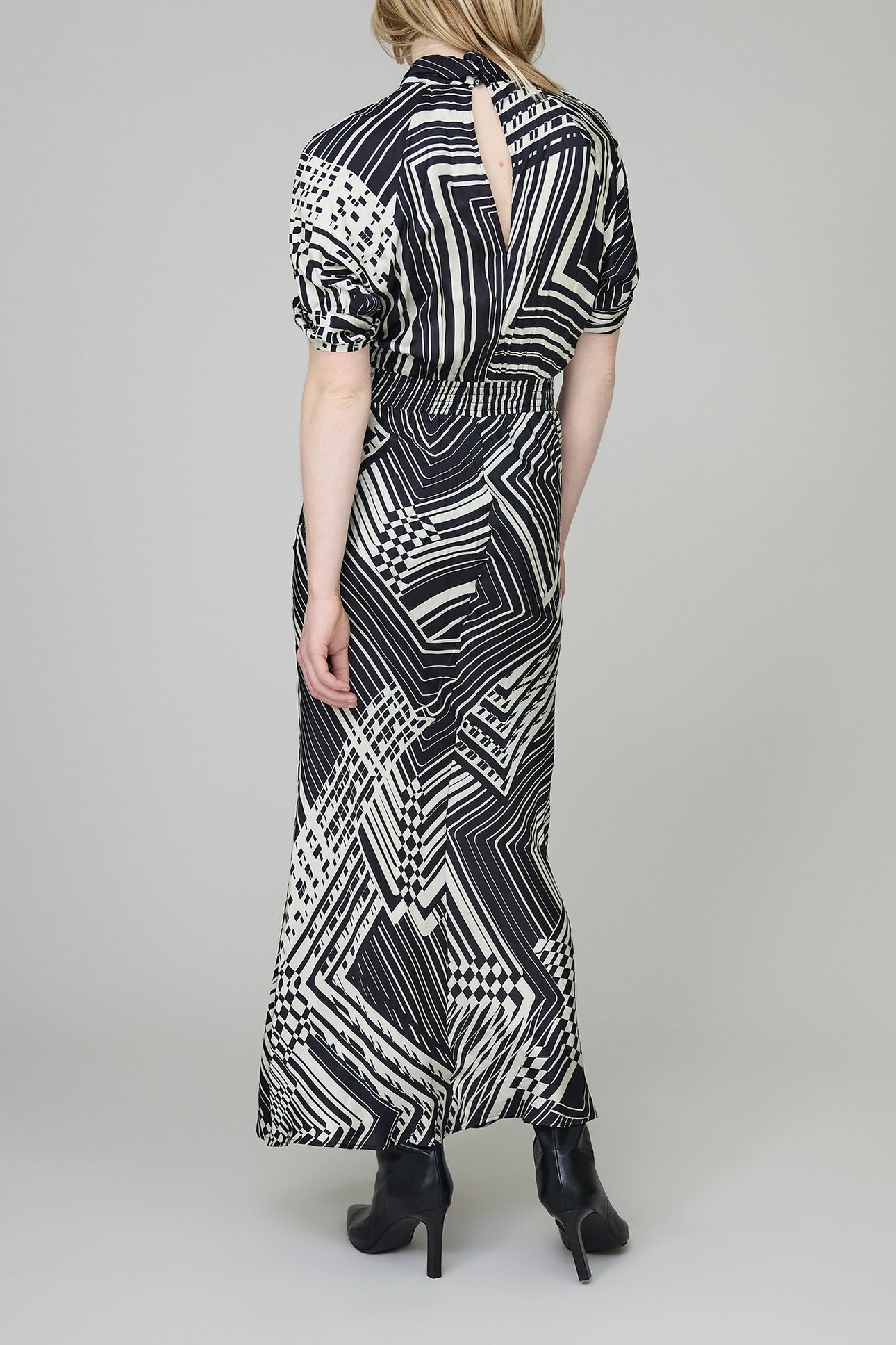PURE EDITION-BLACK ART DECO LONG DRESS 2