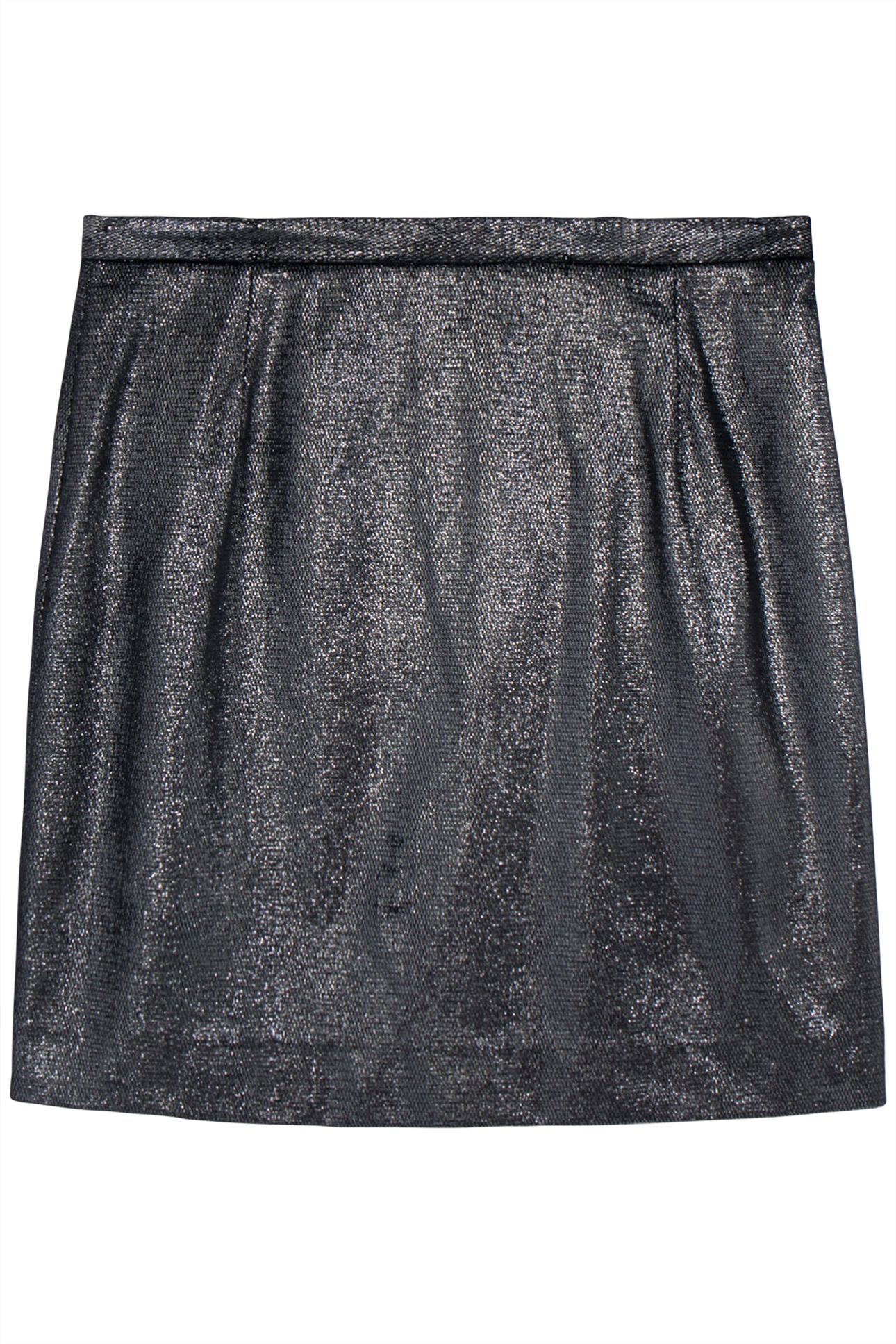 SILVER VELVET MIDI SKIRT 4