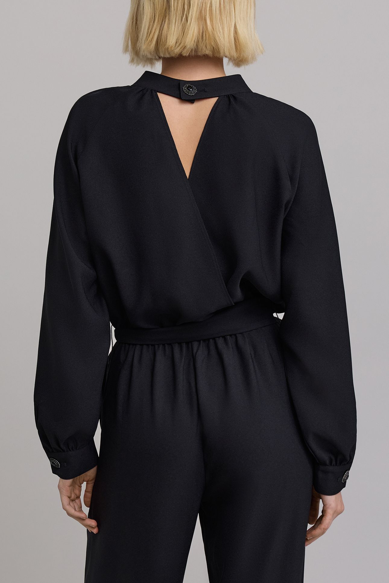BLACK BUTTON-AND-JEWEL STAR JUMPSUIT 7