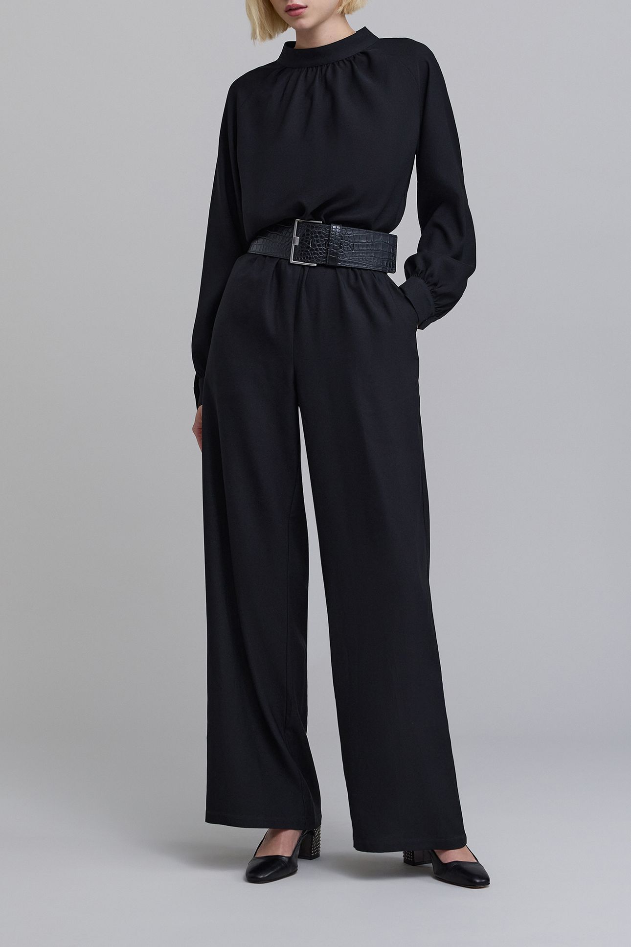 BLACK BUTTON-AND-JEWEL STAR JUMPSUIT 3