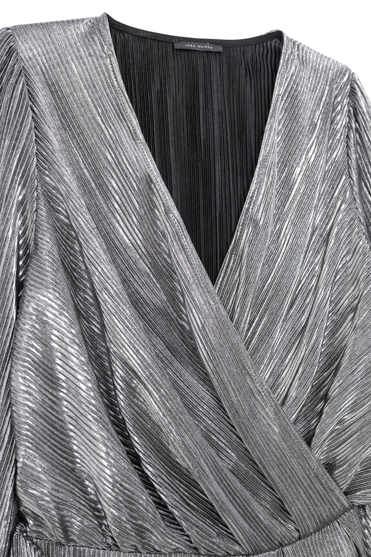 BLACK METALLIC PLEATED DRESS 6