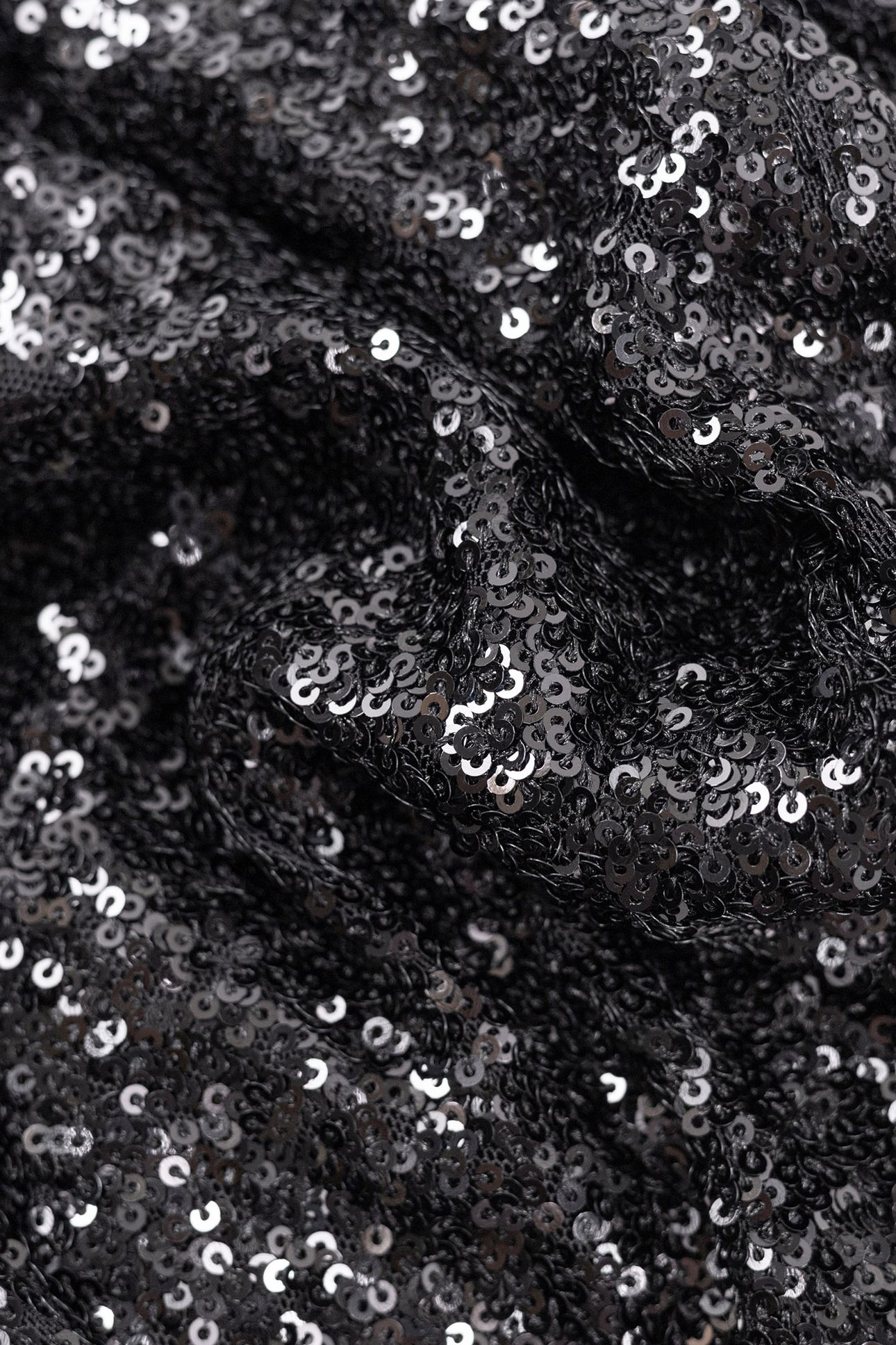 BLACK SEQUIN-EMBROIDERED WRAP DRESS 7