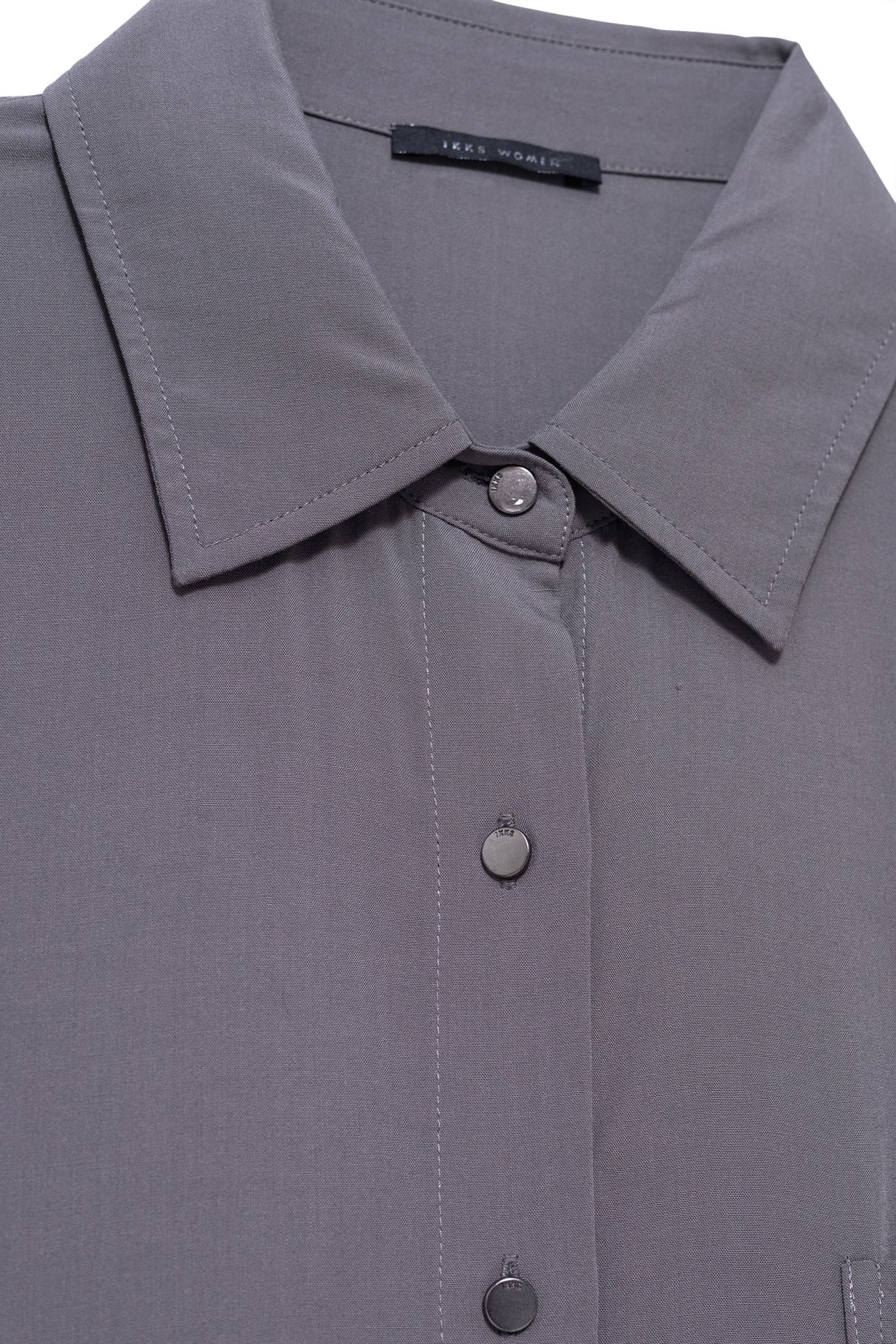 MEDIUM GRAY OVERSIZED SHIRT WITH JEWEL DETAIL 2