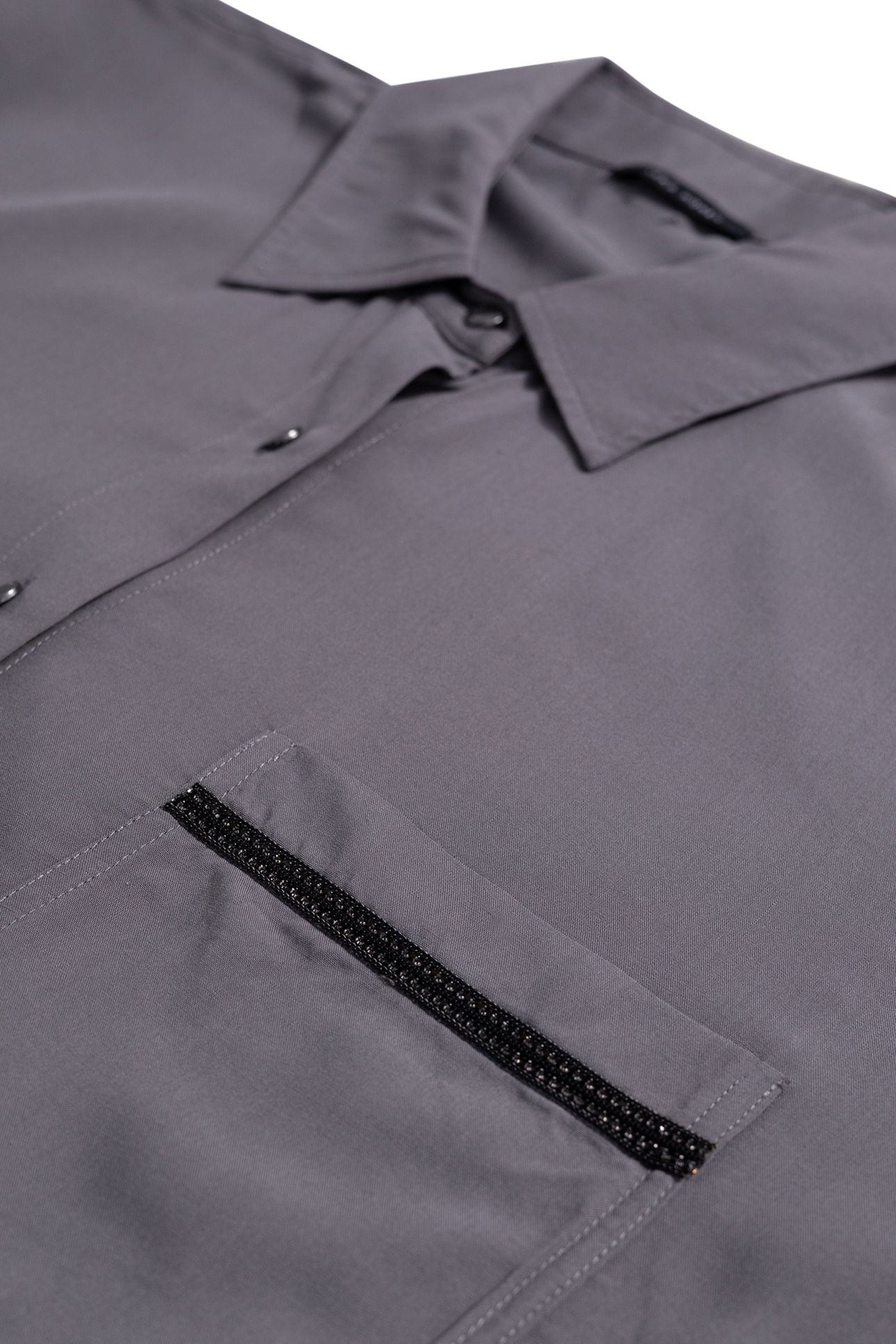 MEDIUM GRAY OVERSIZED SHIRT WITH JEWEL DETAIL 3