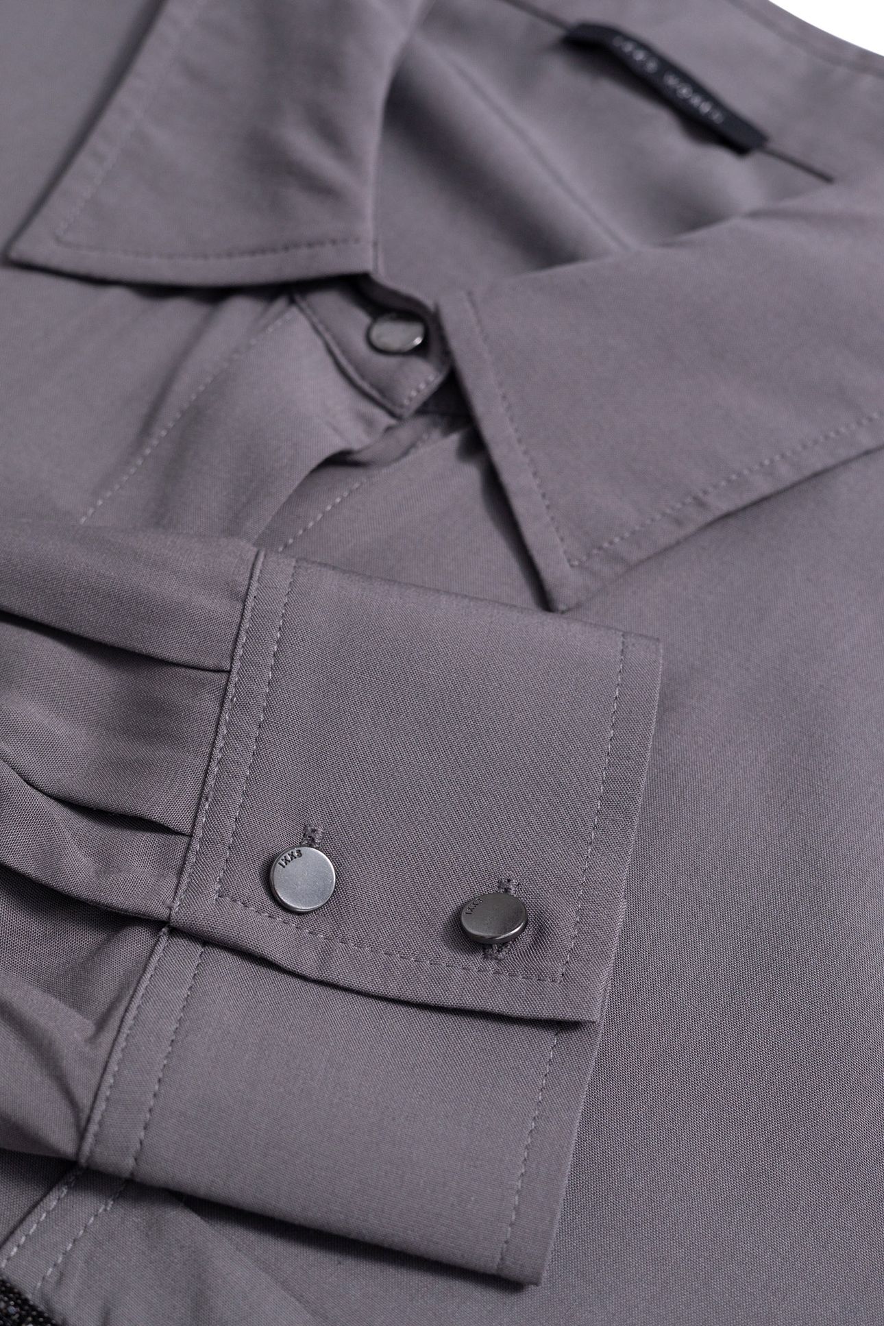 MEDIUM GRAY OVERSIZED SHIRT WITH JEWEL DETAIL 4