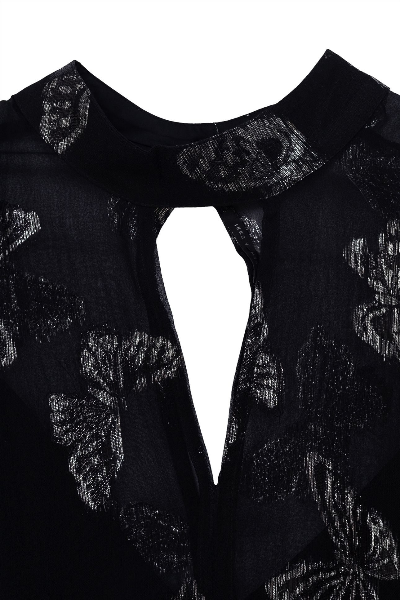 BLACK JACQUARD BUTTERFLY BLOUSE 2