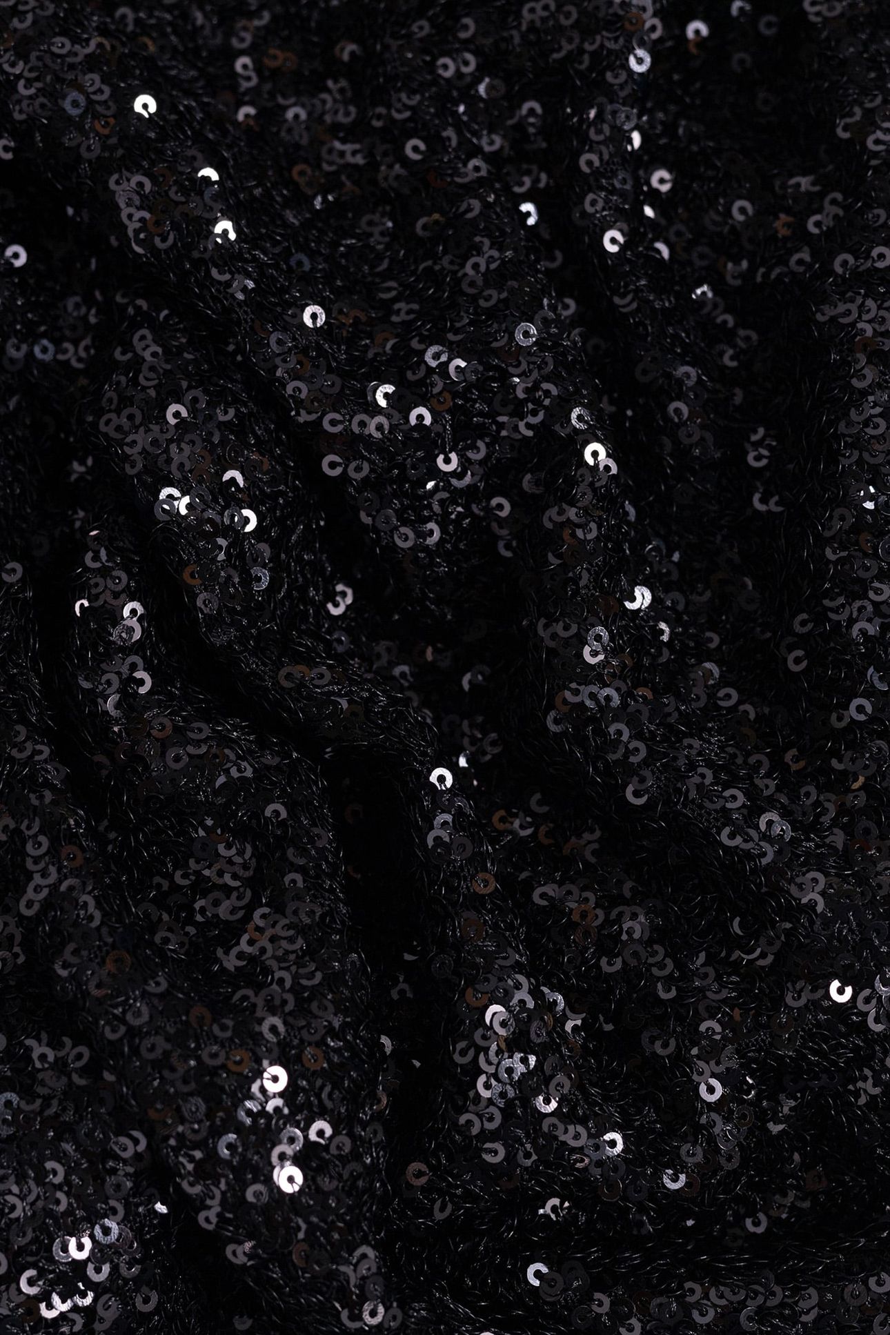 BLACK SEQUIN EMBROIDERY TRUMPET SLEEVE TOP 7