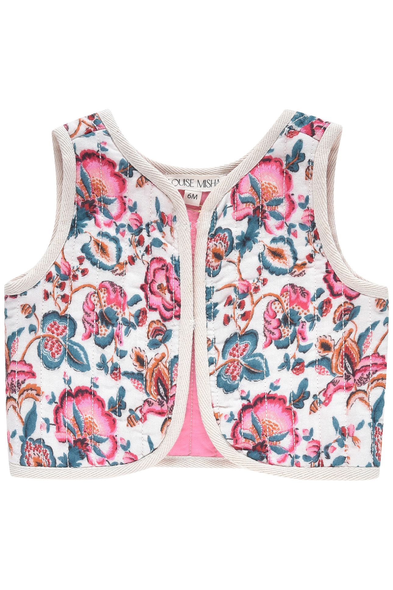 VEST OZNALE CREAM INDIAN FLOWERS 1