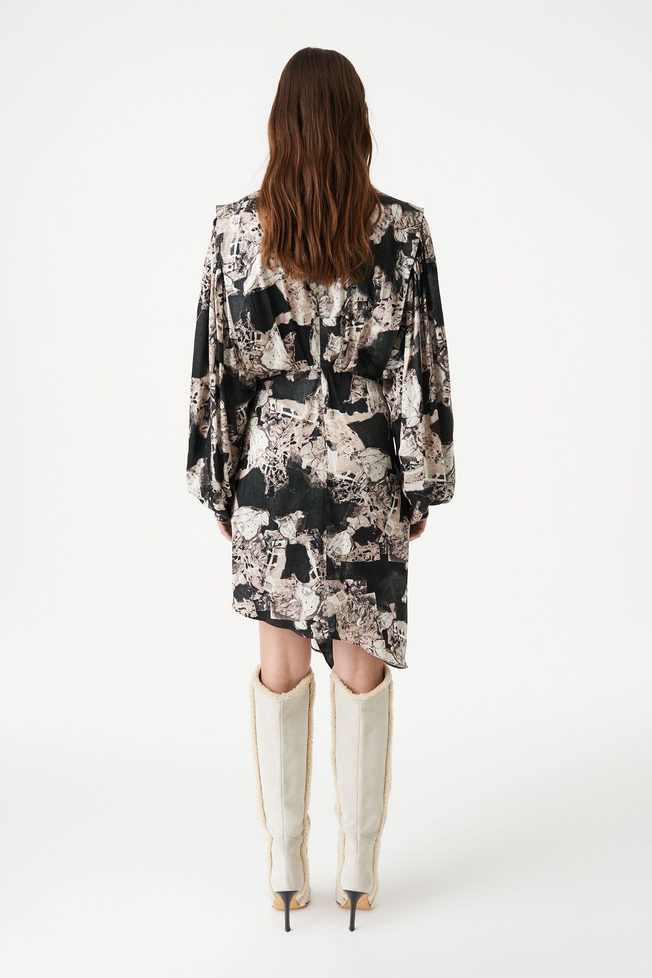 NIRVELI DRESS BLACK/BEIGE 3