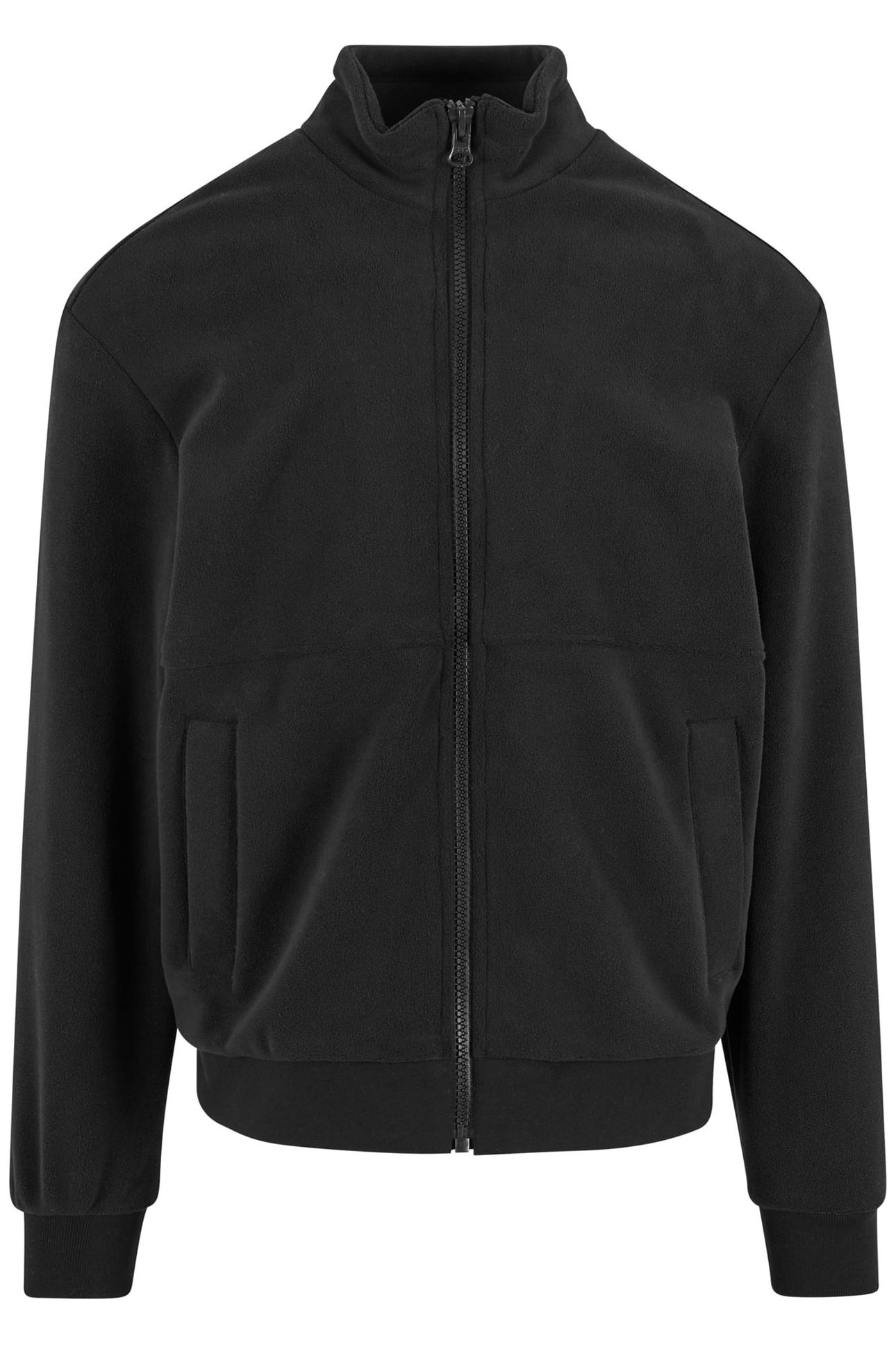 COLOUR BLOCK POLAR FLEECE JACKET BLACK/BLACK 1