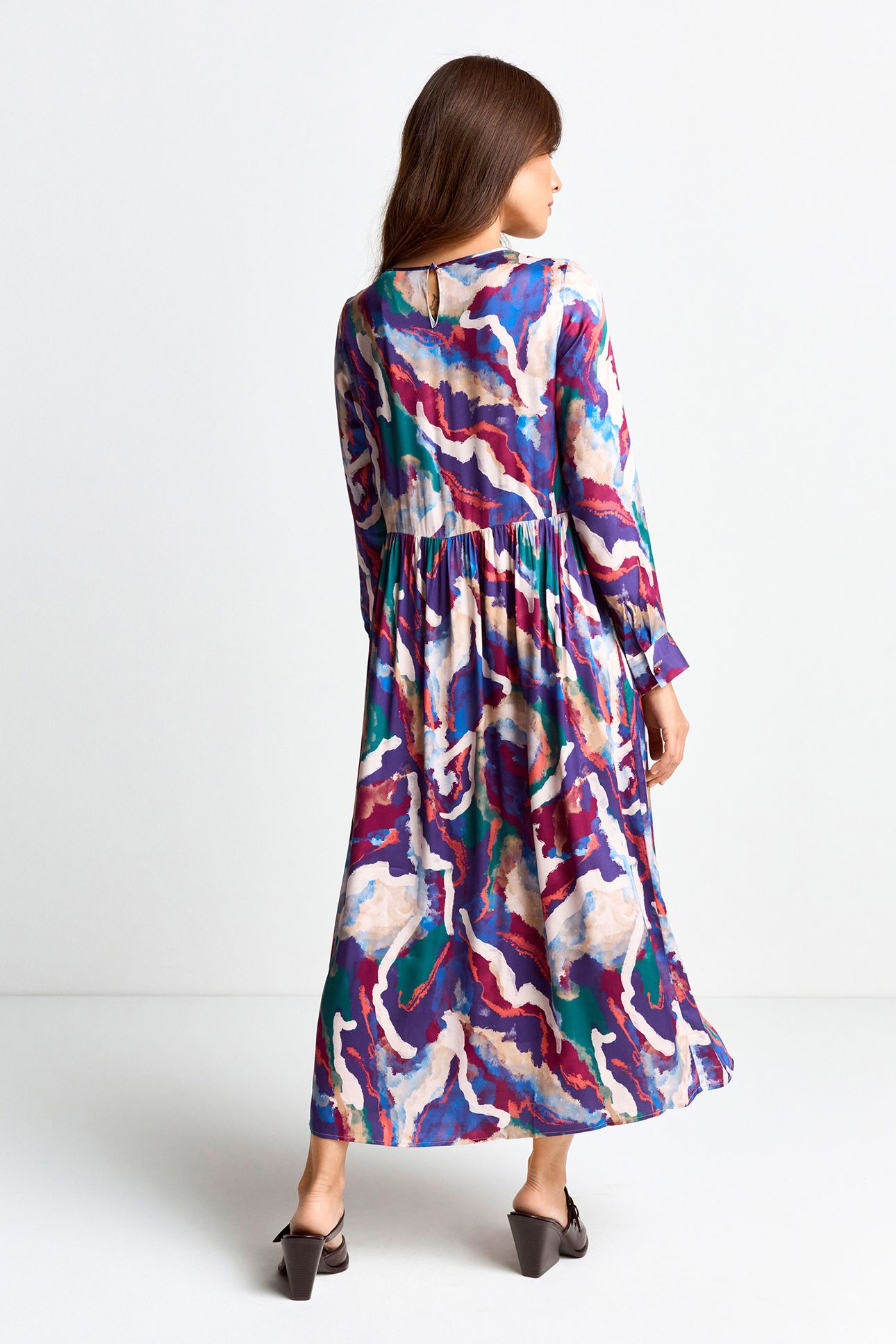 PRINTED MAXI DRESS RUBY RED 2