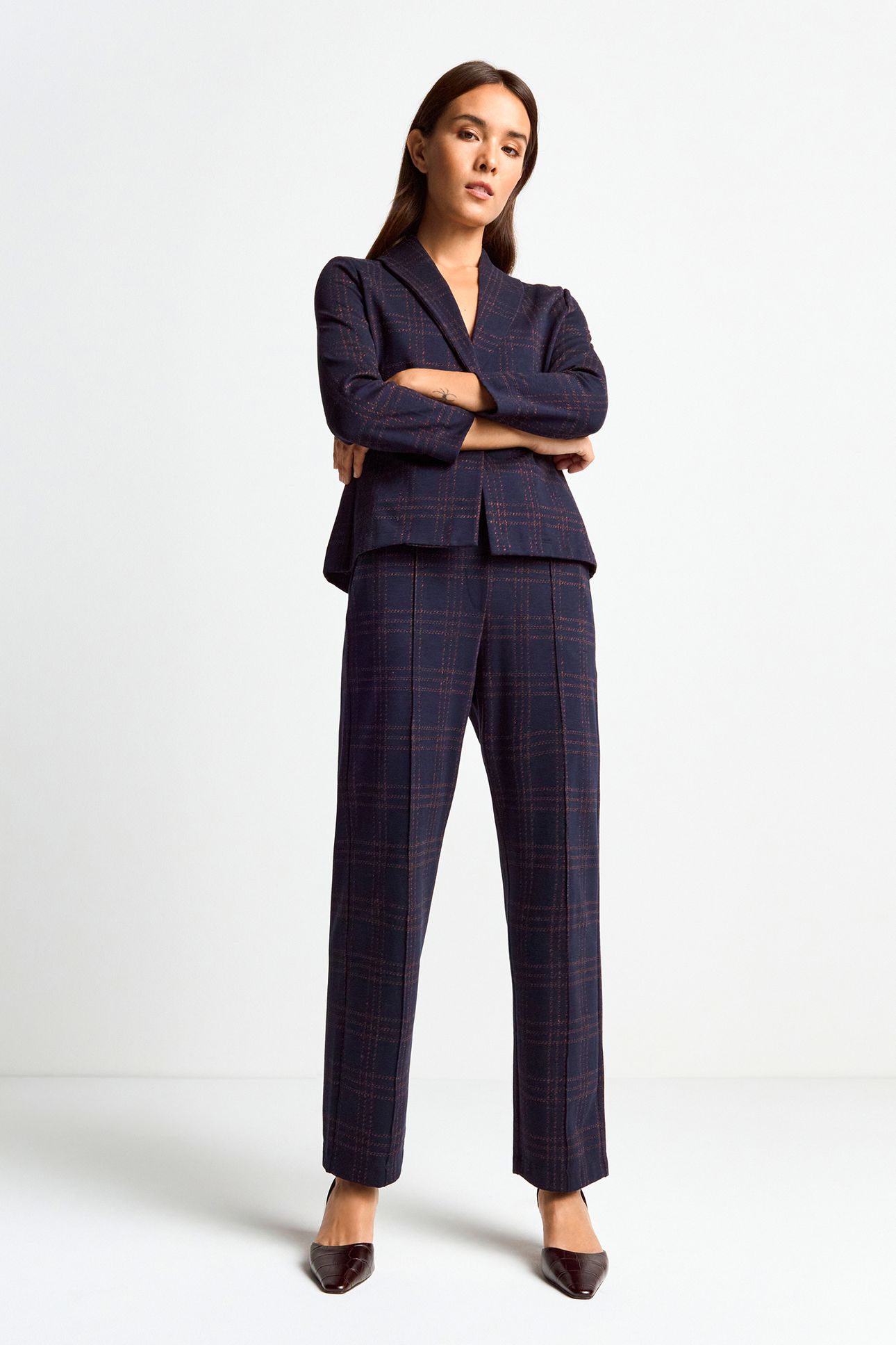 JACQUARD SUIT PANTS MIDNIGHT BLUE 2