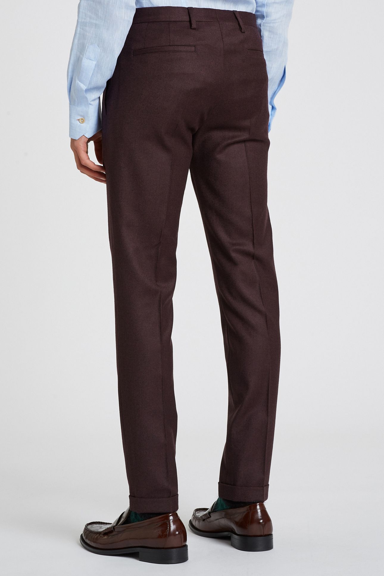 TROUSER VERY DARK RED 2