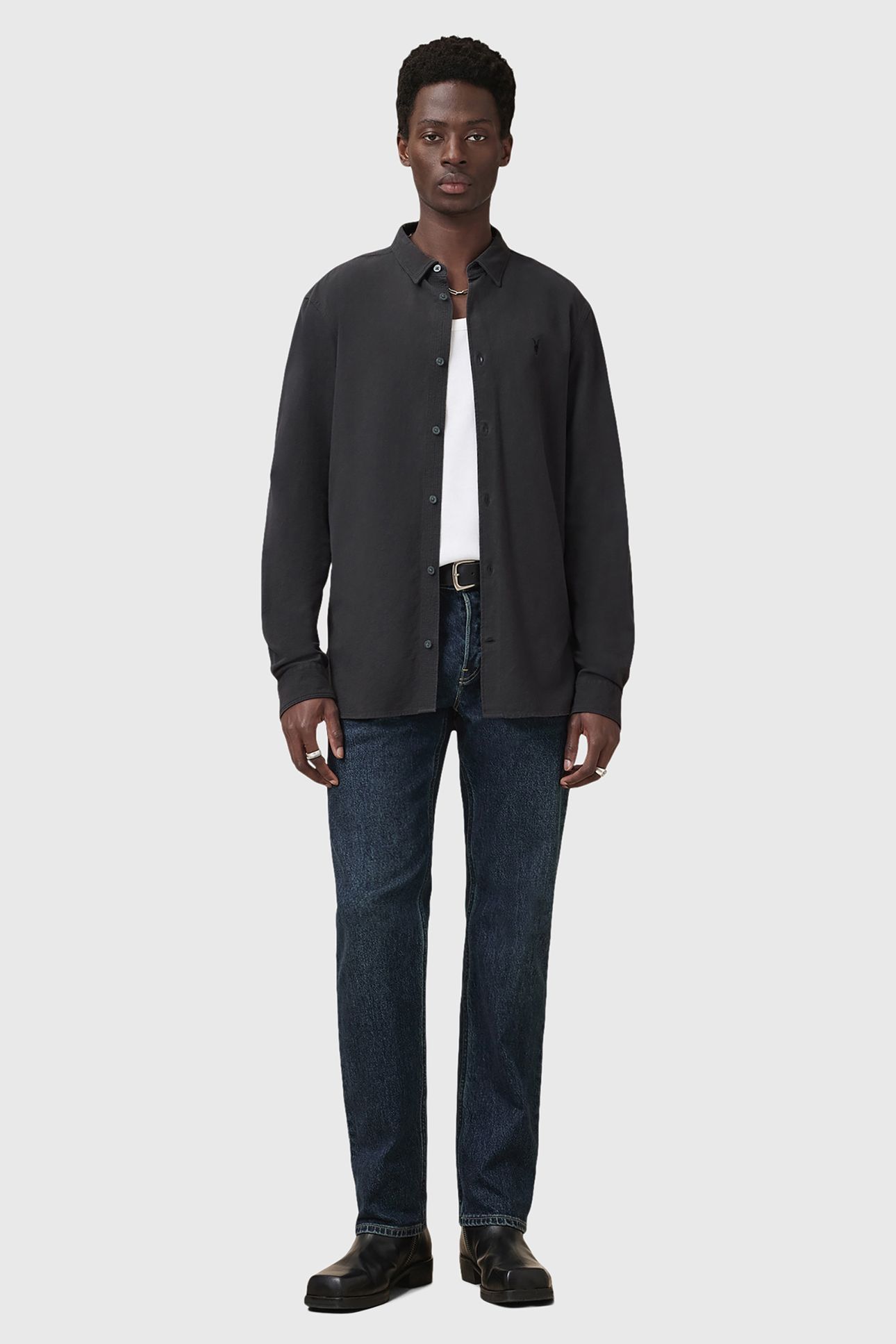 LOVELL LS SHIRT WASHED BLACK 3